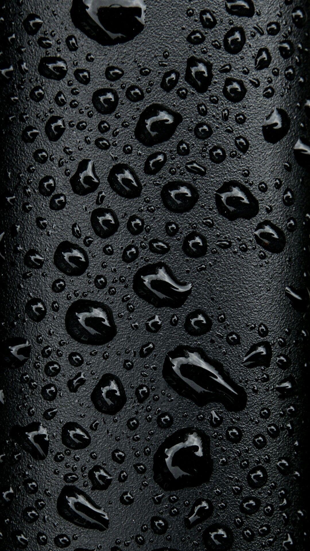 1080x1920 Black Water Droplets. Wallpaper (for phones) ㊗. Galaxy, Phone