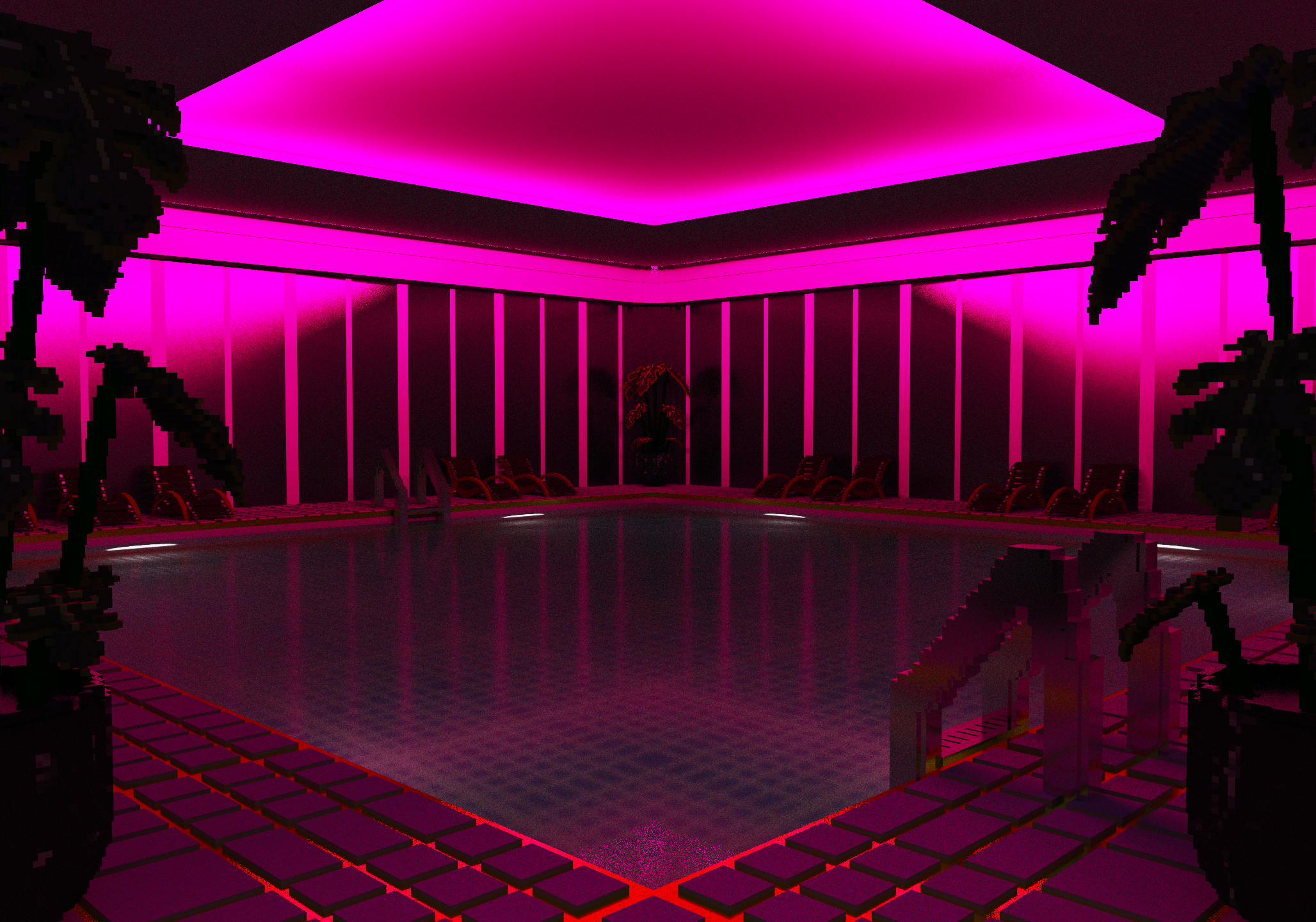 2060x1440 Neon Poolside Liminal Space: LiminalSpace, Desktop