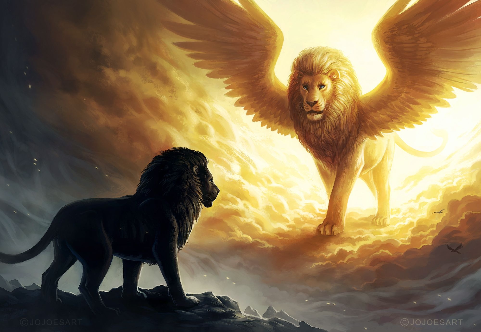 2000x1390 Lion King Spiritual Dark Fantasy, HD Animals, 4k Wallpaper, Desktop