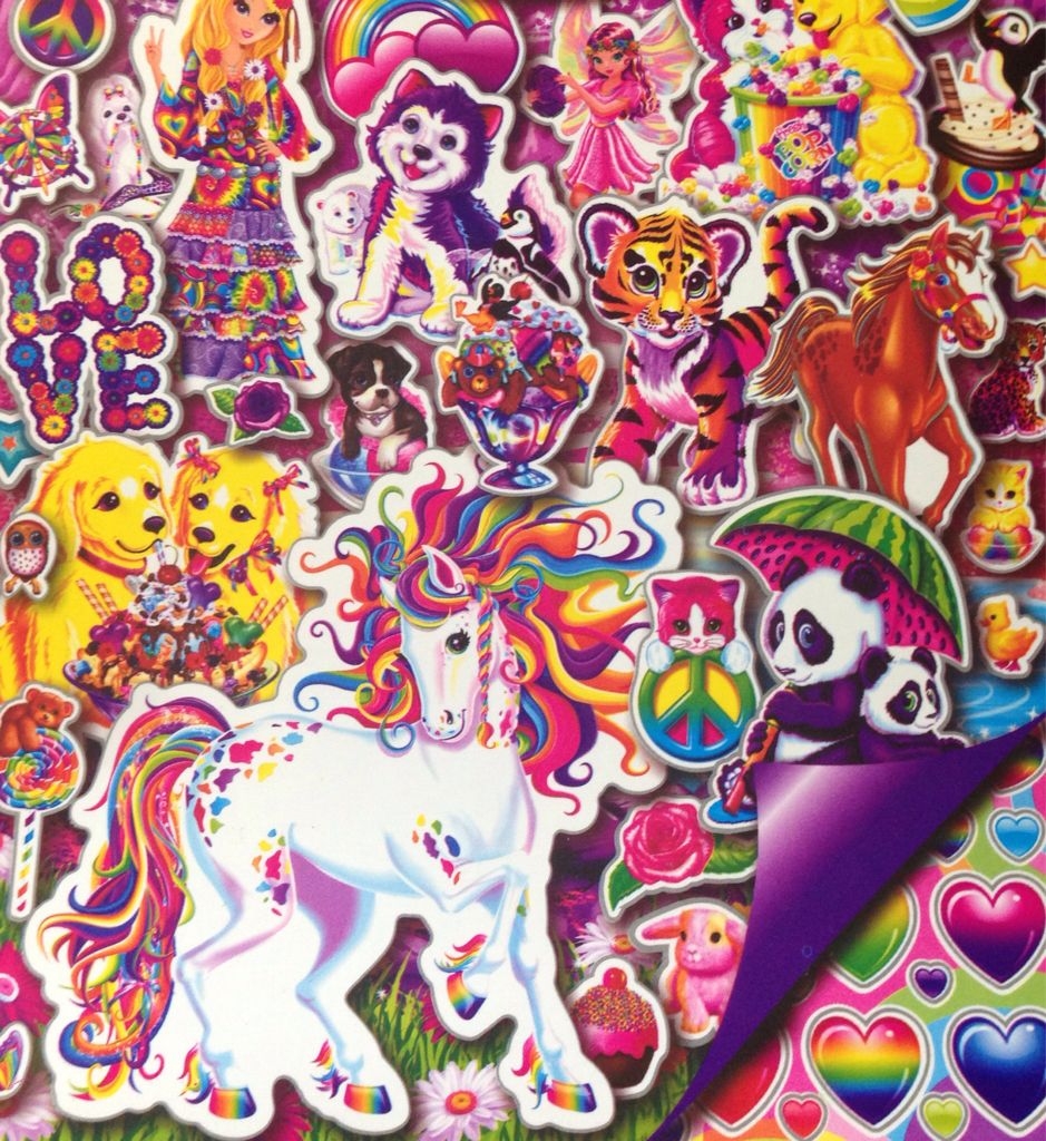 940x1030 cover of my lisa frank sticker book by isabel. We Heart It, Phone