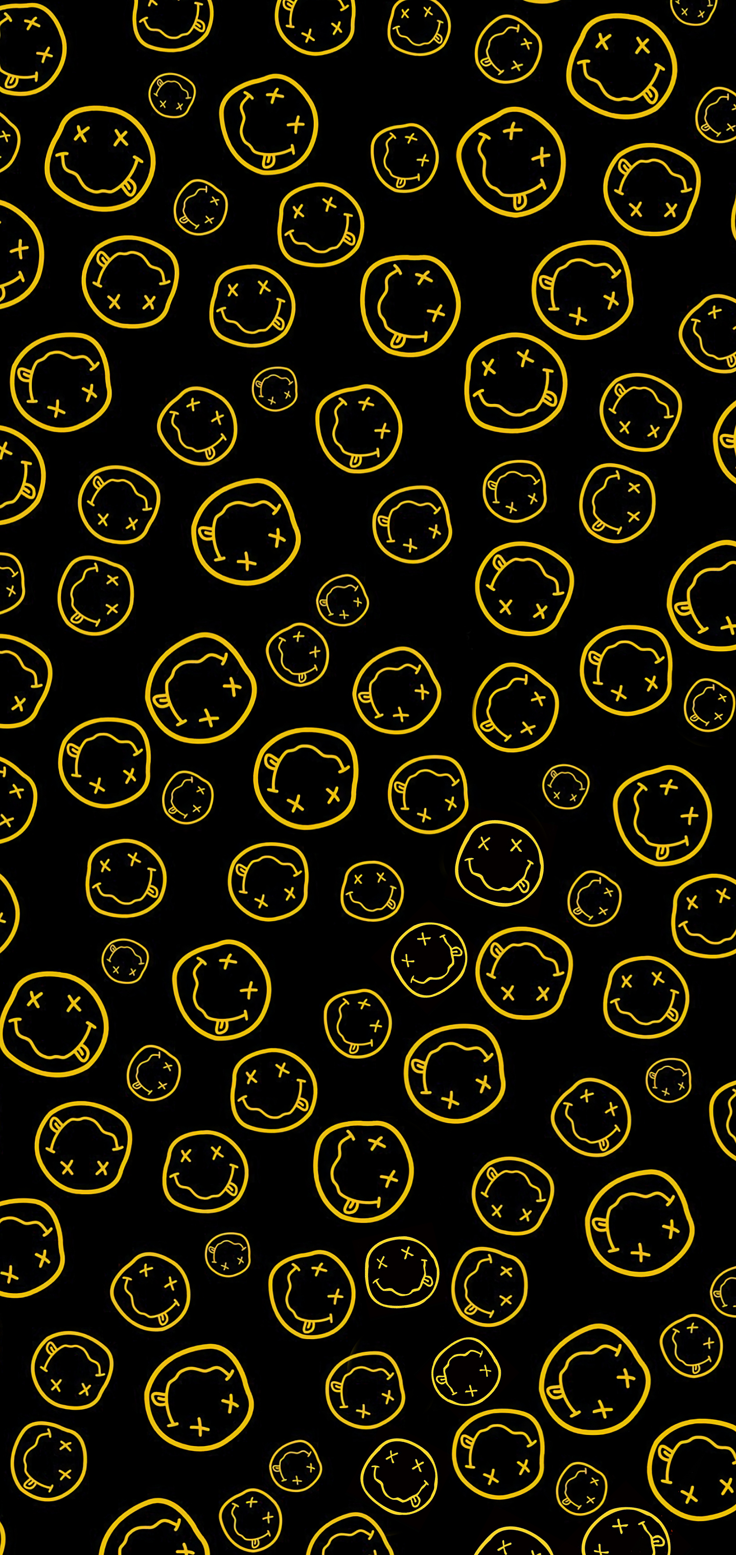 1440x3040 Nirvana Smiley Graphic WALL (Without Logo), Phone