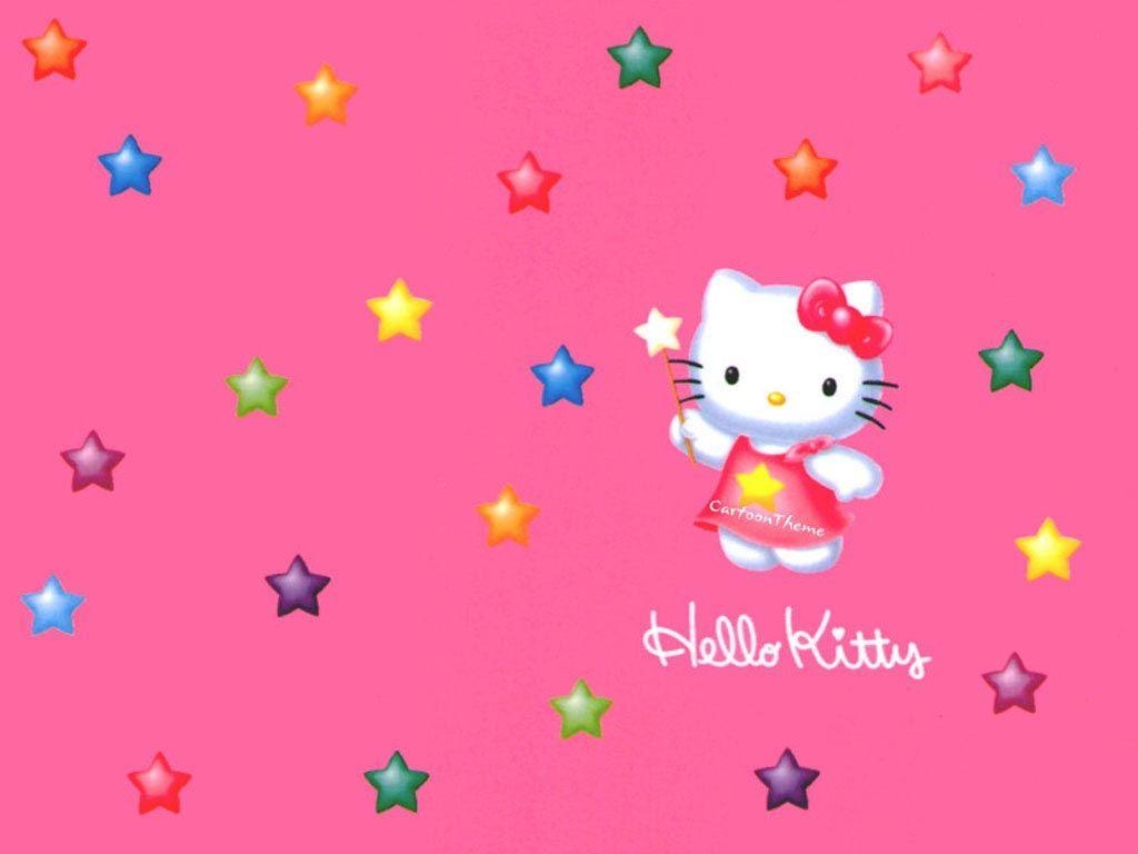 1030x770 Colorful Hello Kitty Pentagram Desktop Wallpaper, Desktop