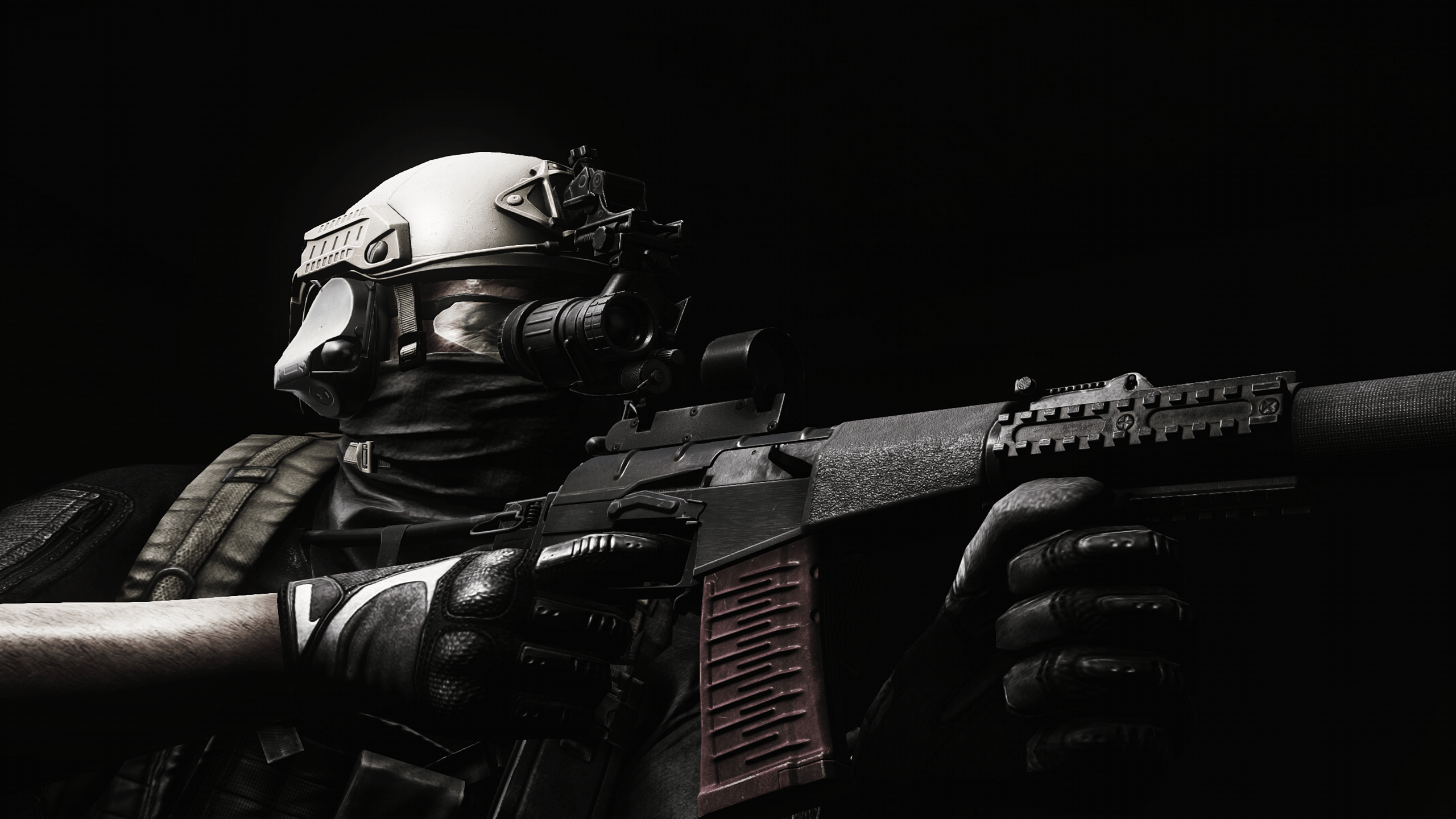 2560x1440 Clothing, Helmet, Apparel, Gun, Weaponry resized, Desktop