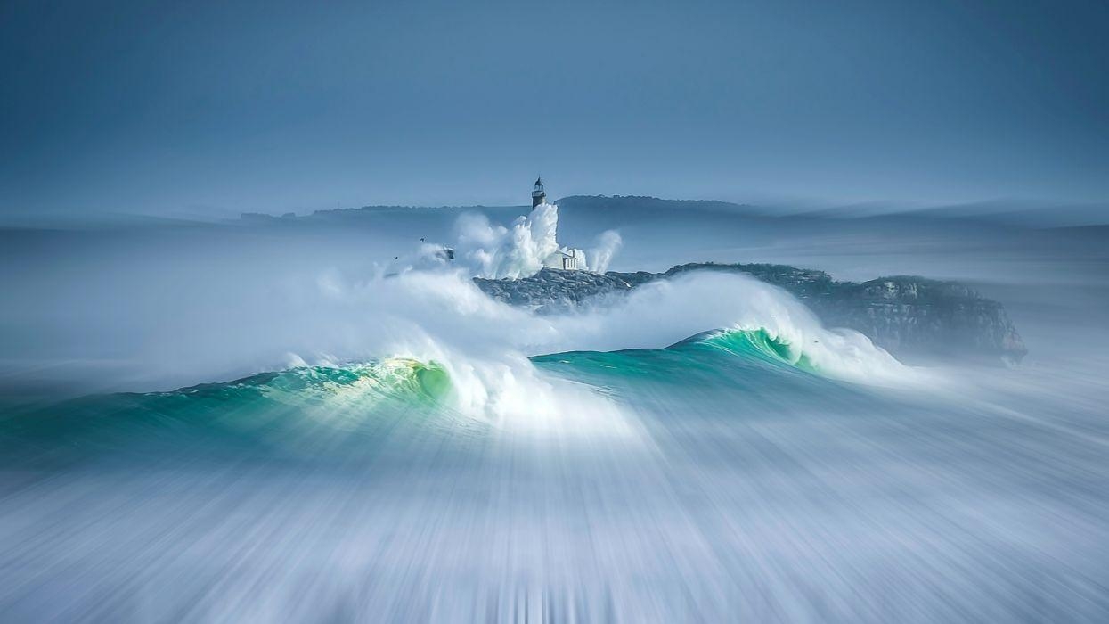 1250x700 Lighthouse Stormy Sea Wallpaper For 1920x1080 Hdtv 1080p 15 4508, Desktop