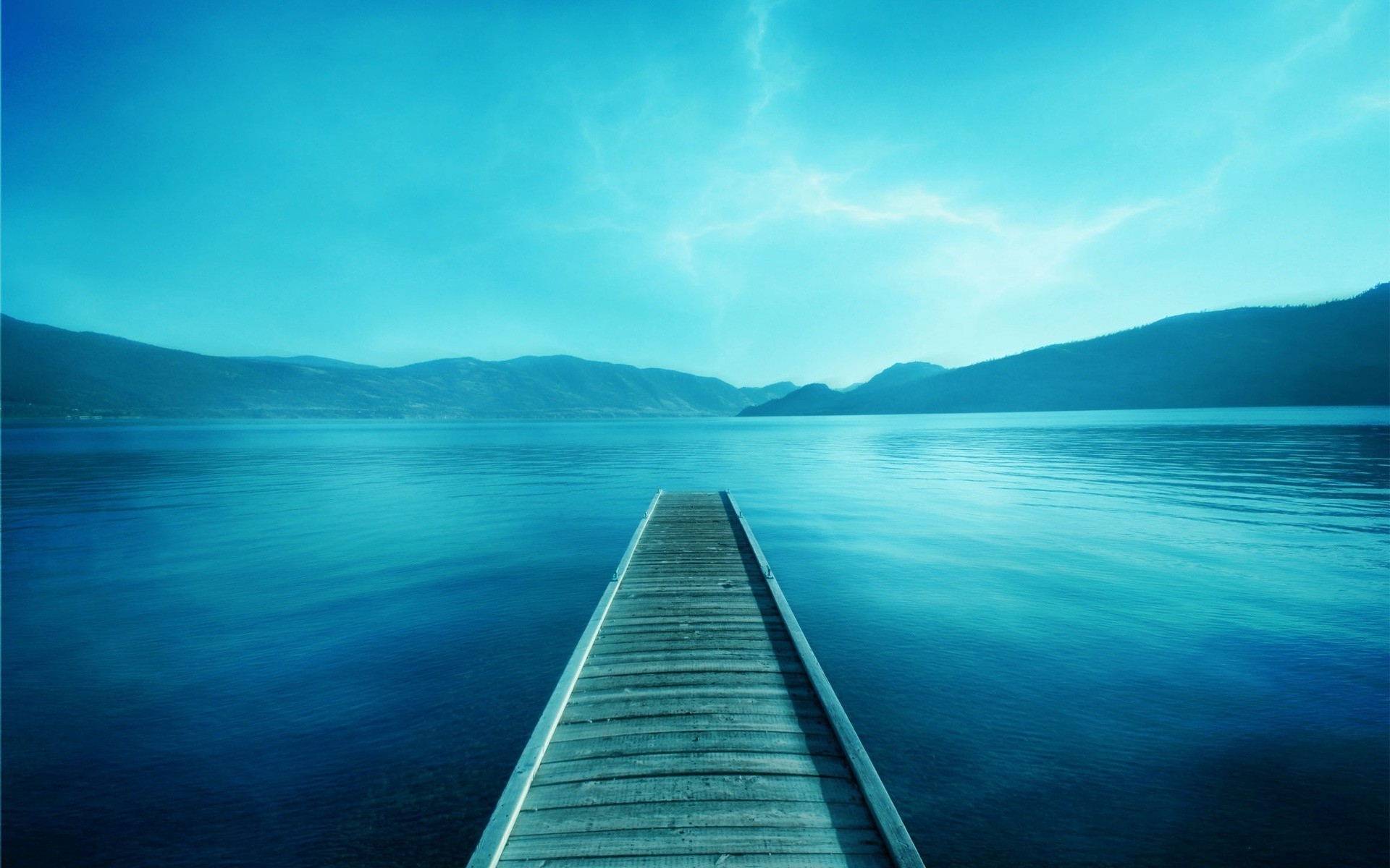 1920x1200 blue, Photography, Lake, Water, Pier, Landscape Wallpaper HD / Desktop and Mobile Background, Desktop