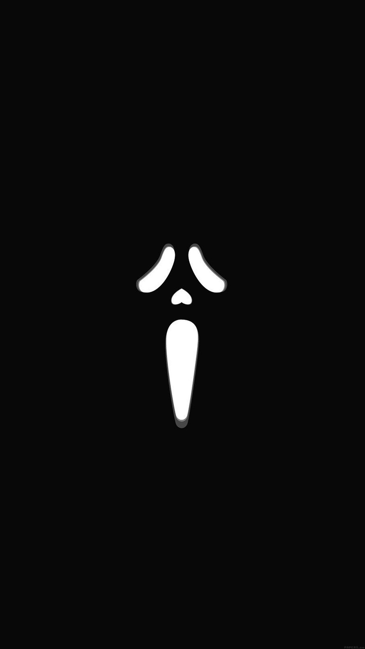 1250x2210 Scream Film Dark Illust Minimal, Phone