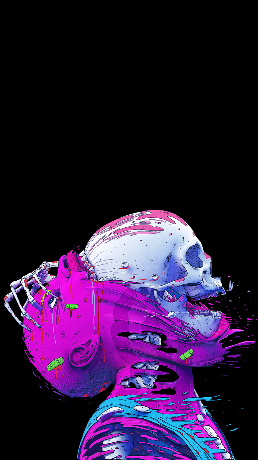 900x1600 AMOLED PHONE WALLPAPER COLLECTION 122. Cool Wallpaper.cc. Skull wallpaper, Art wallpaper, Pop art wallpaper, Phone