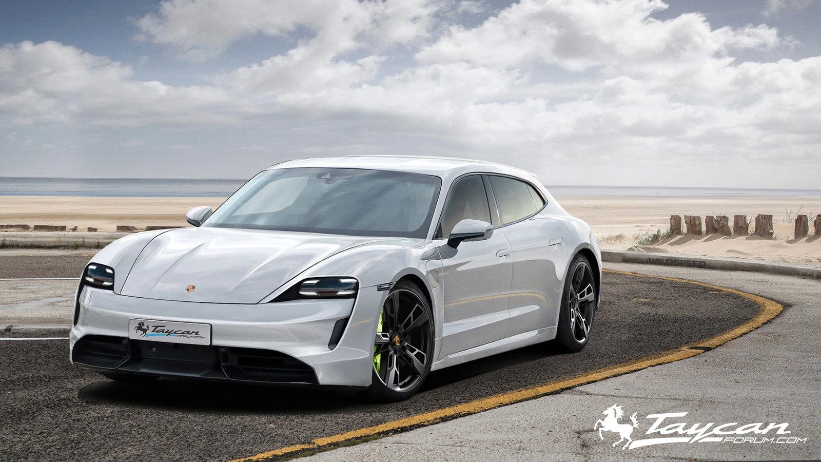 1600x900 Here's How Badass the Porsche Taycan Sport Turismo Wagon Could Look, Desktop