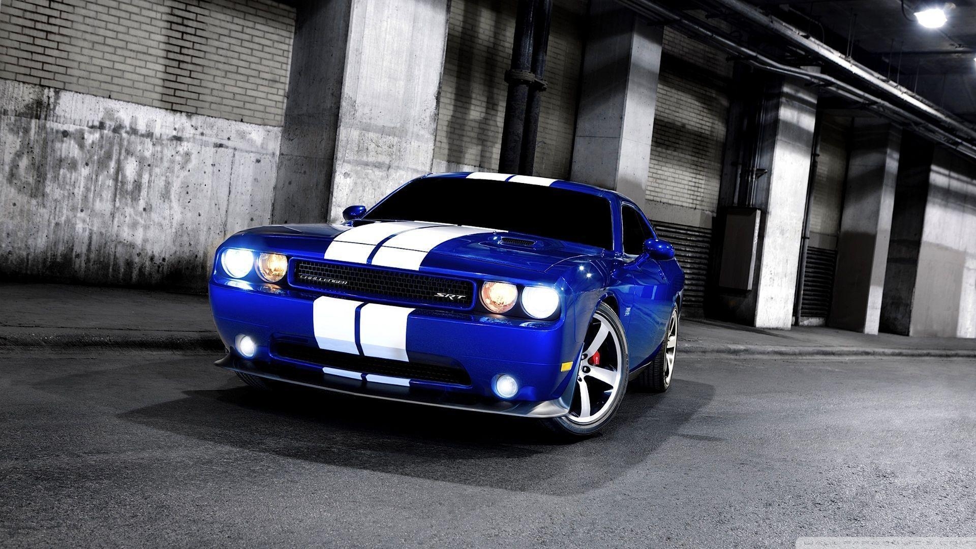 1920x1080 Dodge Challenger SRT8 Blue HD desktop wallpaper, Widescreen, Desktop