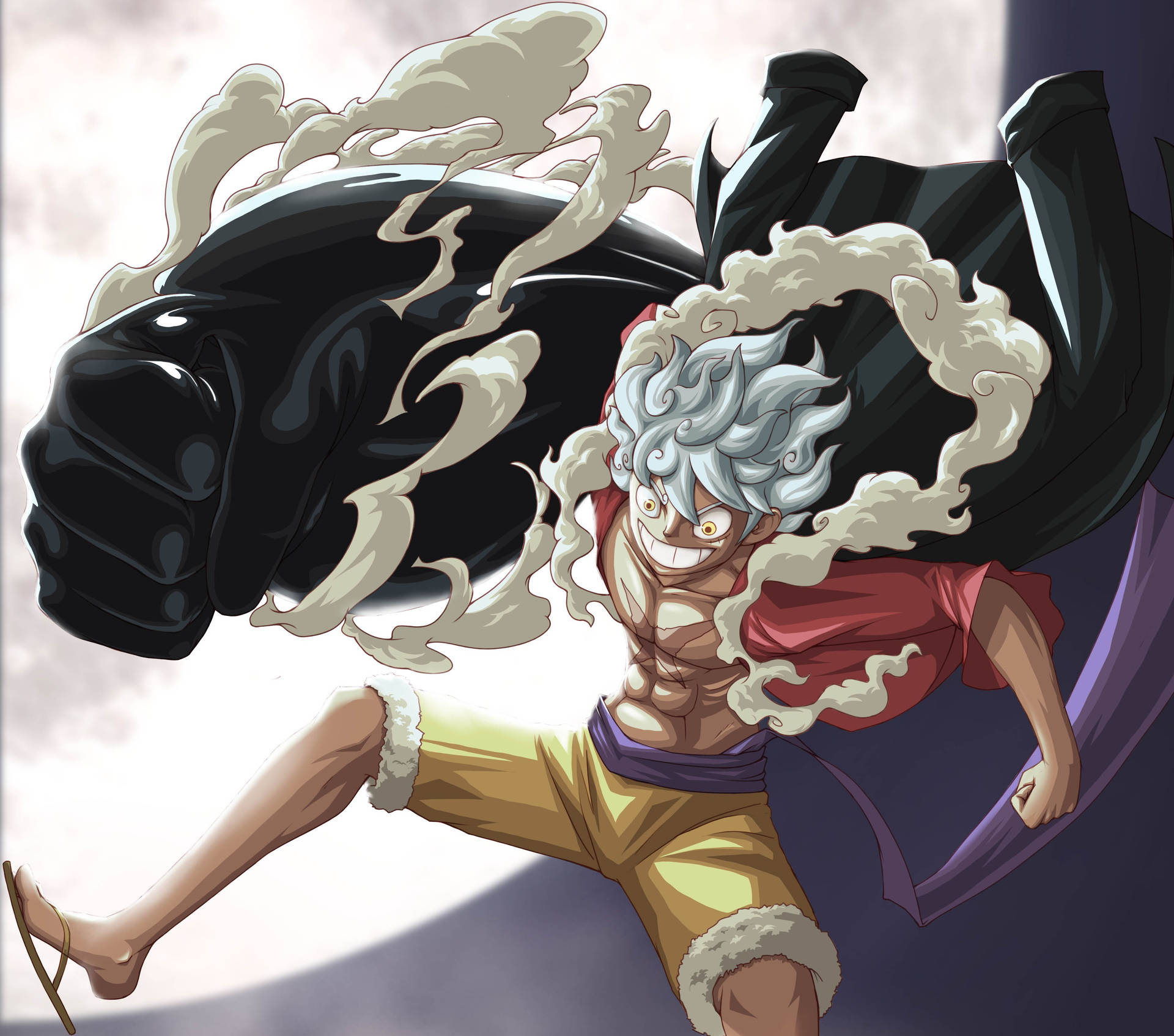 1920x1700 Download Huge Punch Joy Boy Luffy Wallpaper, Desktop