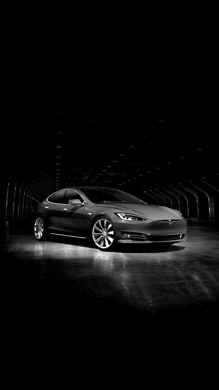 750x1340 TESLA MODEL DARK BW CAR WALLPAPER HD IPHONE. iPhone wallpaper. Car, Phone