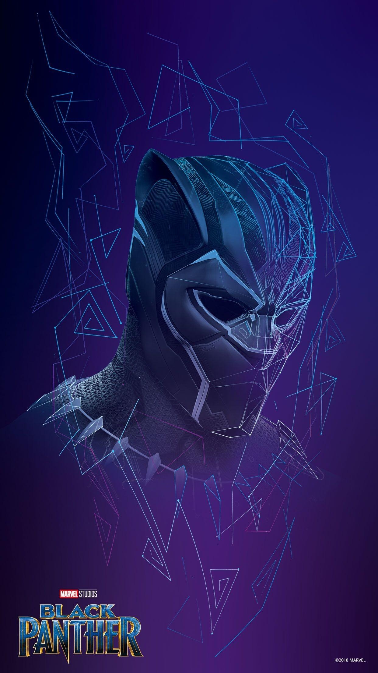 1250x2210 Black Panther Wallpaper, Phone