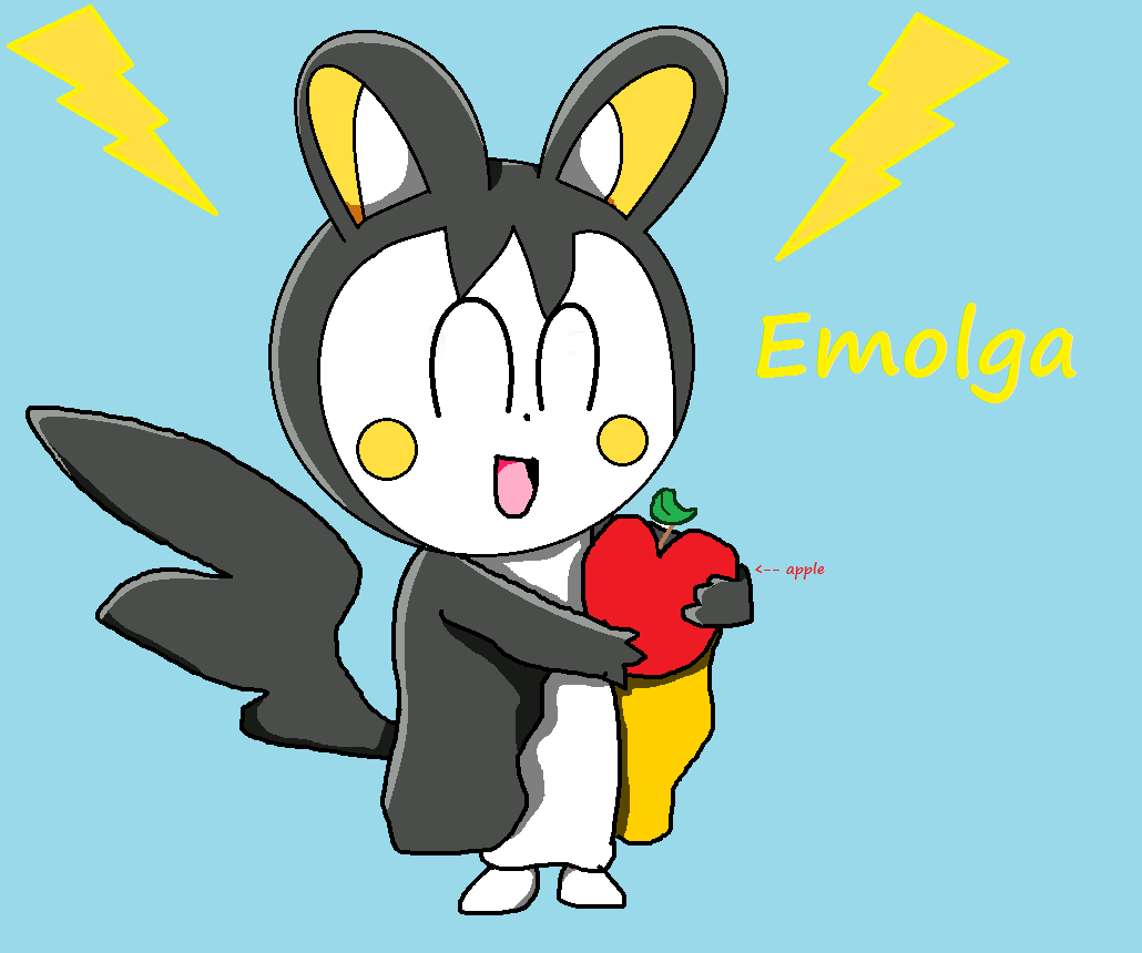 1030x860 pokemon gambar Emolga drawing HD wallpaper and background foto, Desktop