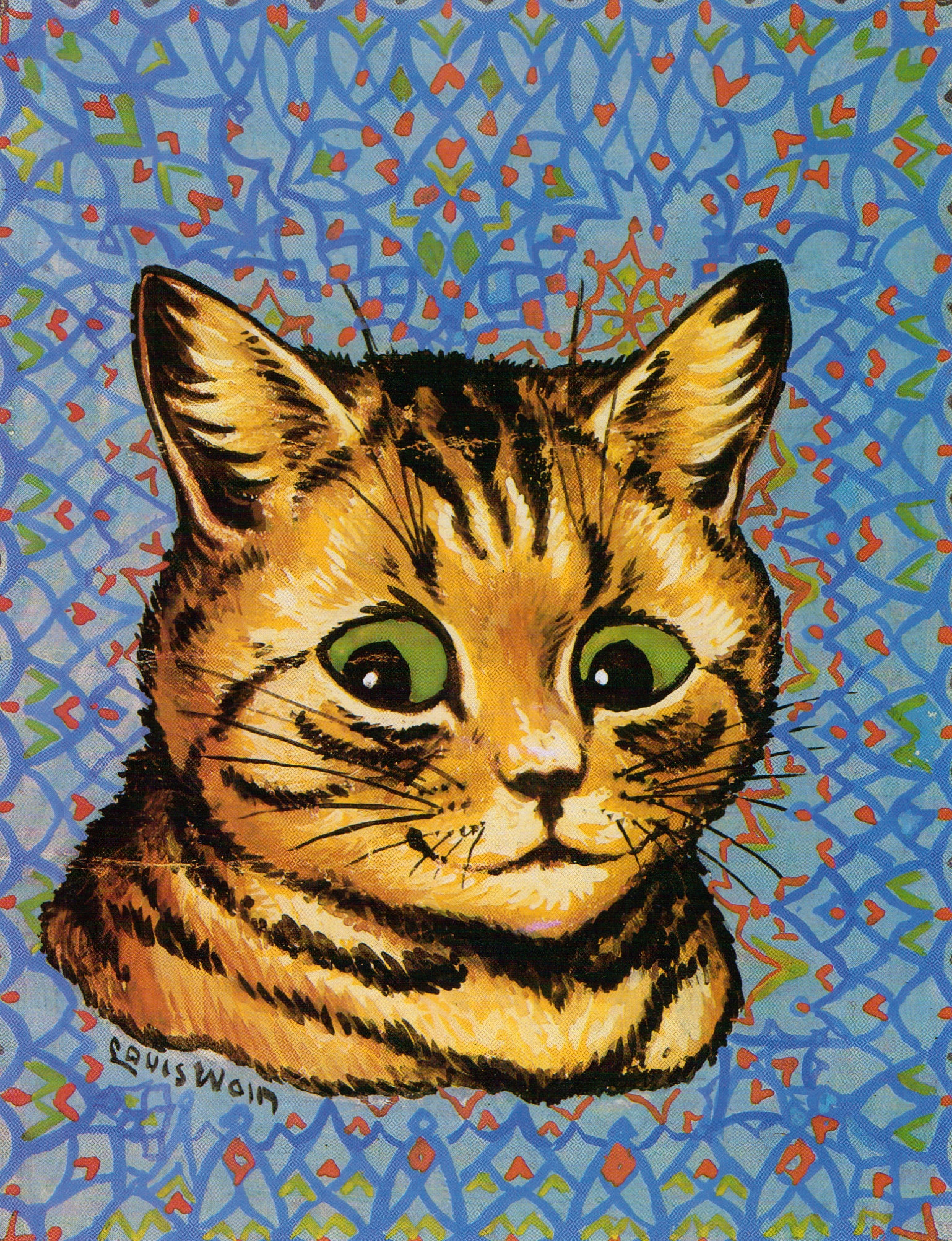 1540x2010 Famous Louis Wain Cat Print, my, Phone