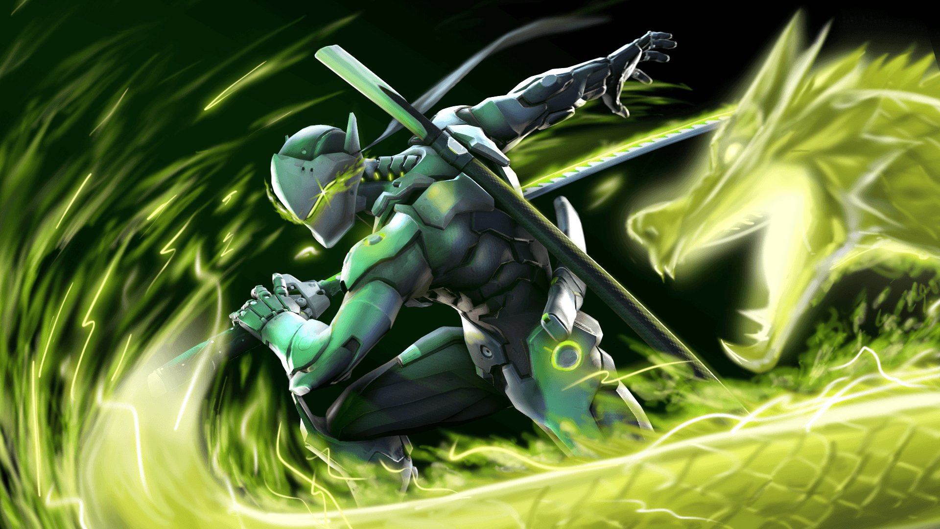 1920x1080 Genji (Overwatch) HD Wallpaper, Desktop