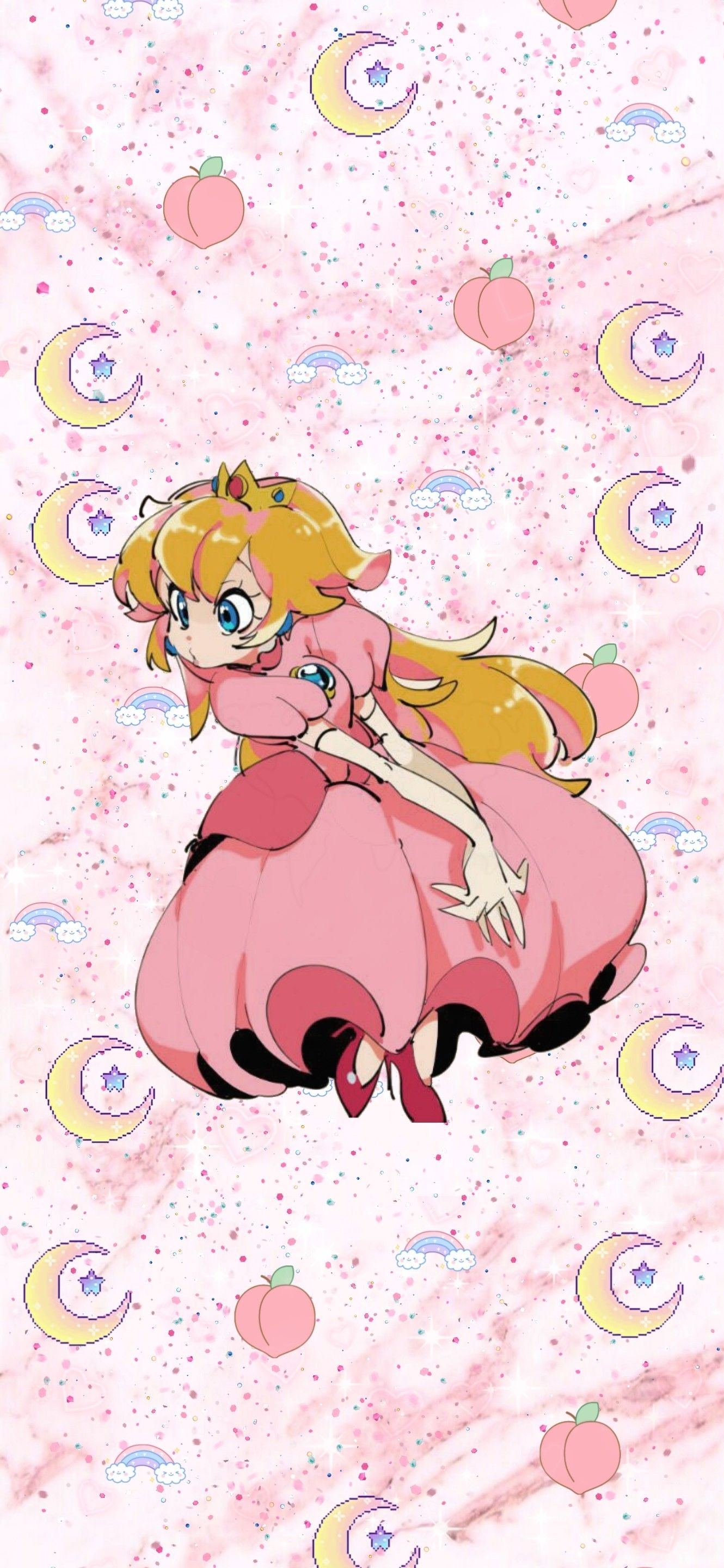 1330x2880 Nintendo Princess Peach pink aesthetic Phone Wallpaper. Nintendo princess, Peach wallpaper, Princess wallpaper, Phone