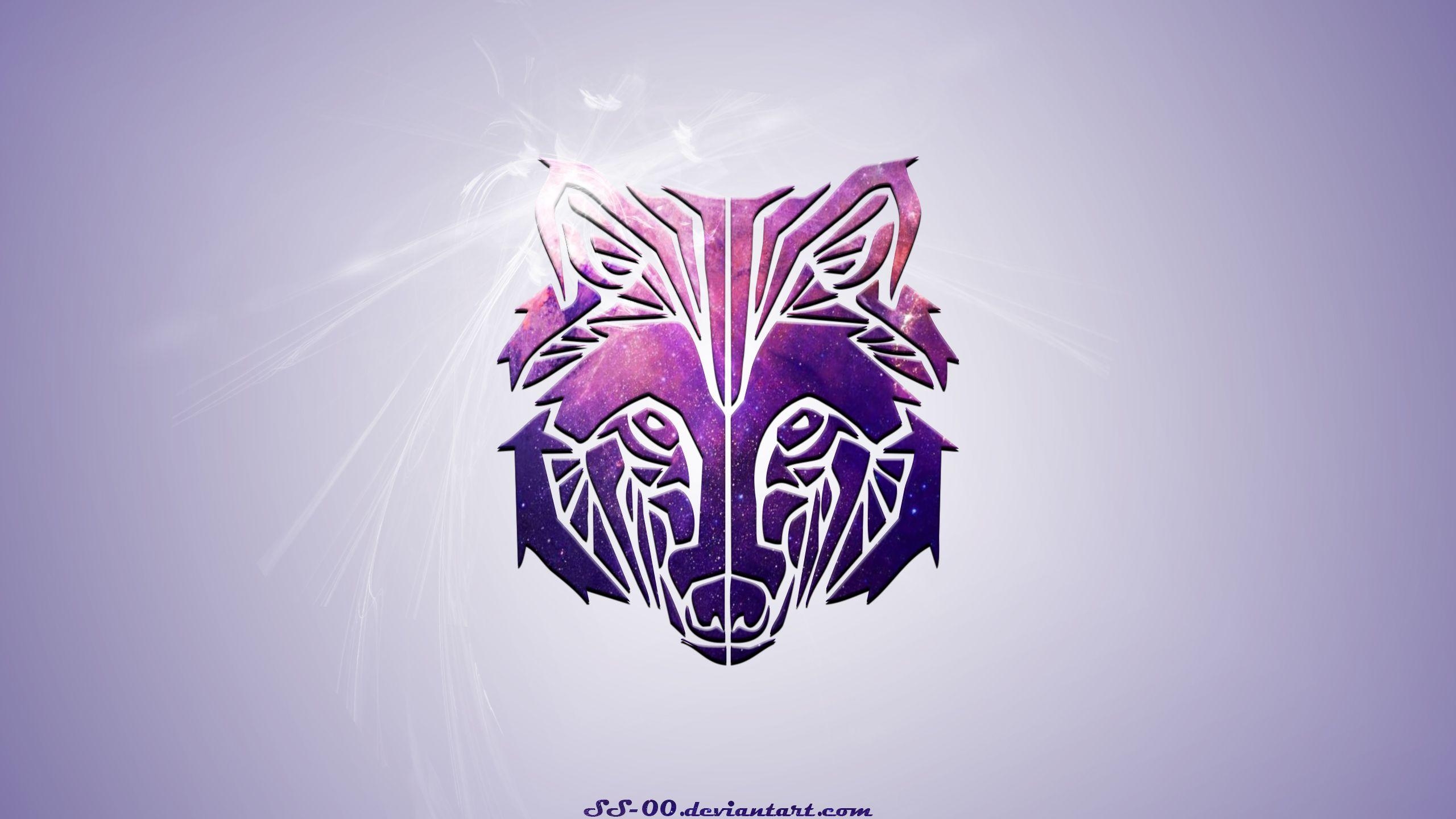 2560x1440 Galaxy Wolf Minimalist By SS 00, Desktop