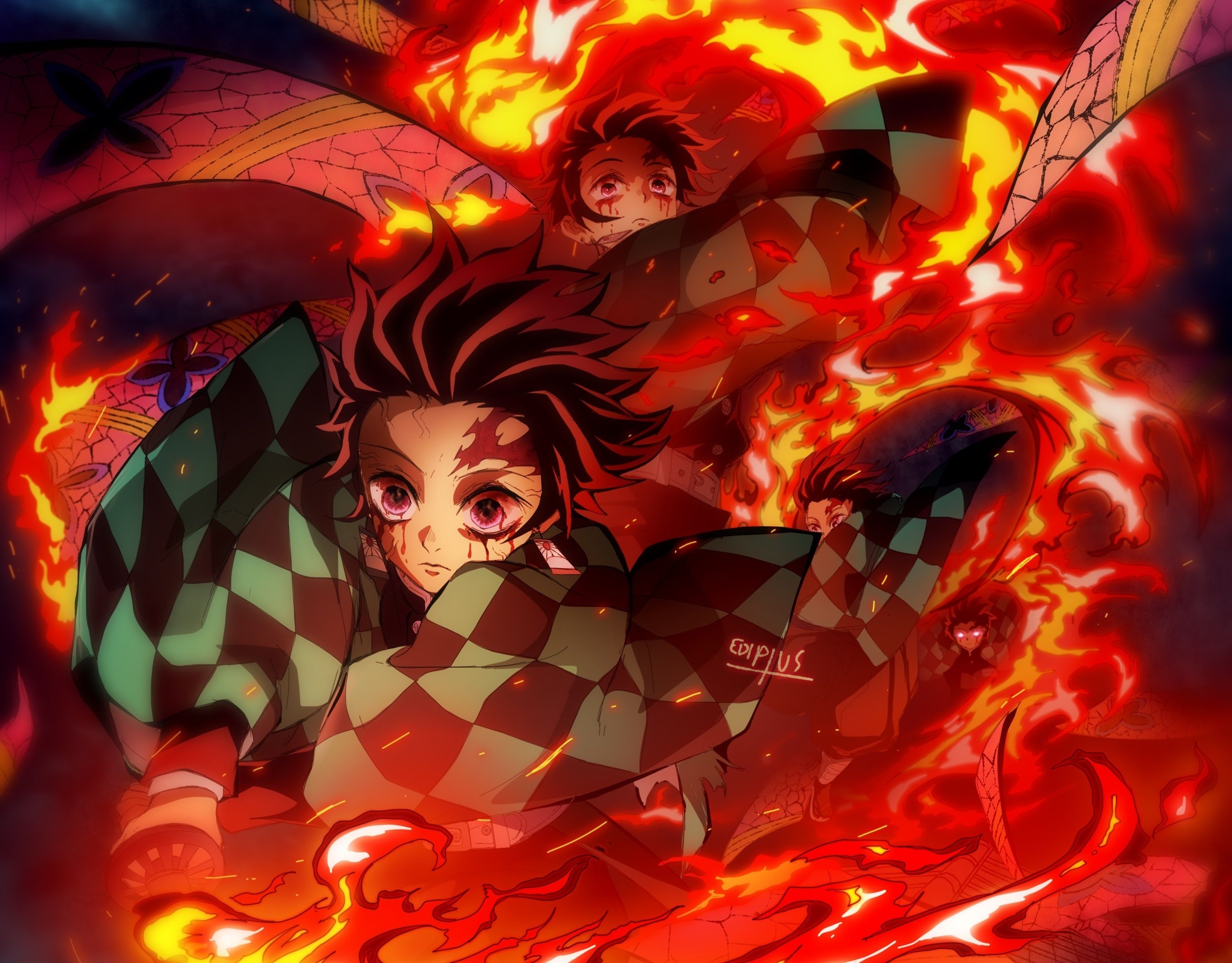 2690x2110 Tanjirou Kimetsu no Yaiba Wallpaper, HD Anime 4K Wallpaper, Image, Photo and Background Den. Anime, Background image wallpaper, Cute anime wallpaper, Desktop