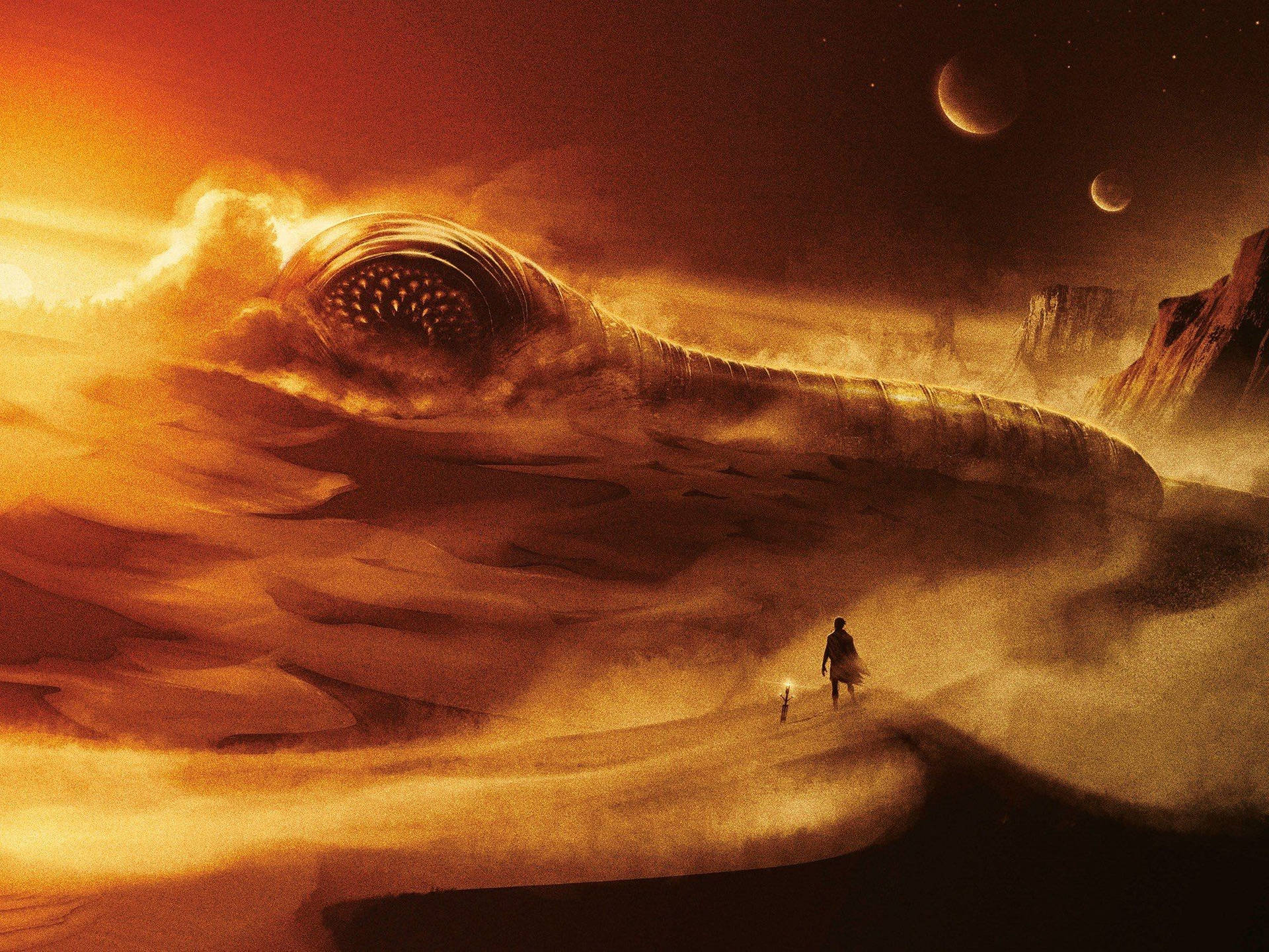 1920x1440 Dune Movie Desert Monster Wallpaper, Desktop