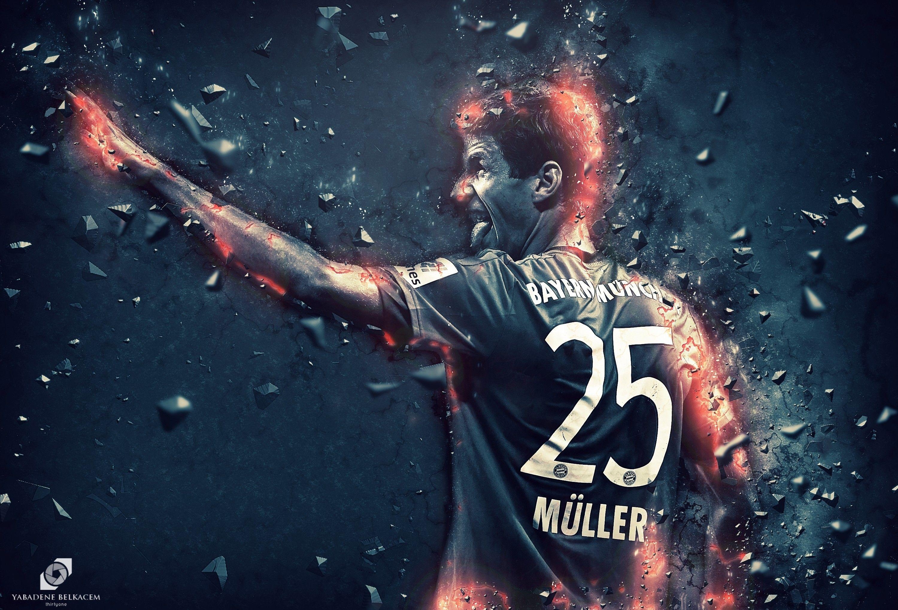 3000x2040 footballers, Thomas Muller, Germany, Bundesliga, Champions League, Desktop