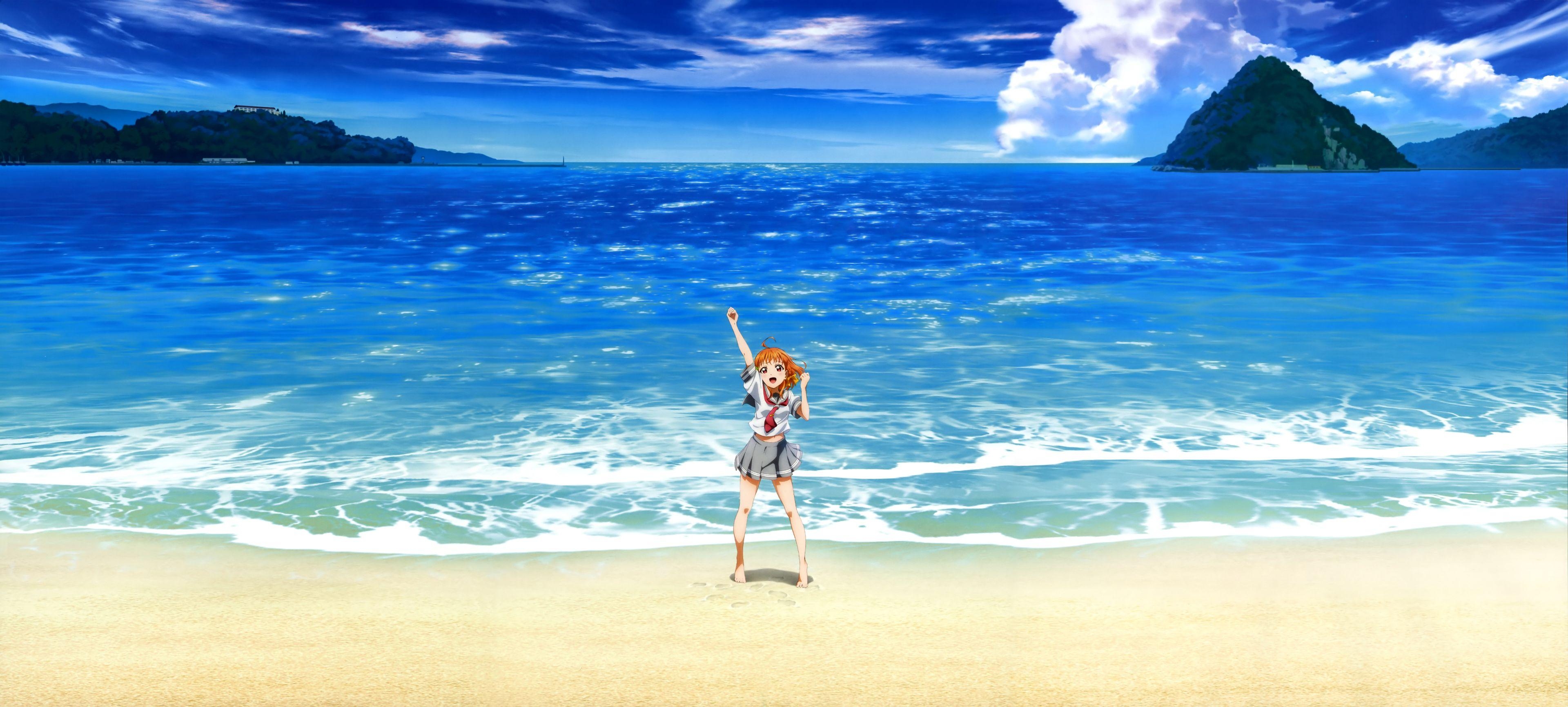 3840x1740 Anime Summer Wallpaper Free Anime Summer Background, Dual Screen