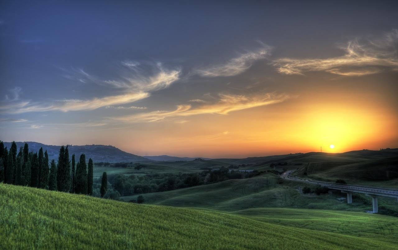 1280x810 Tuscan sunset wallpaper. Tuscan sunset, Desktop