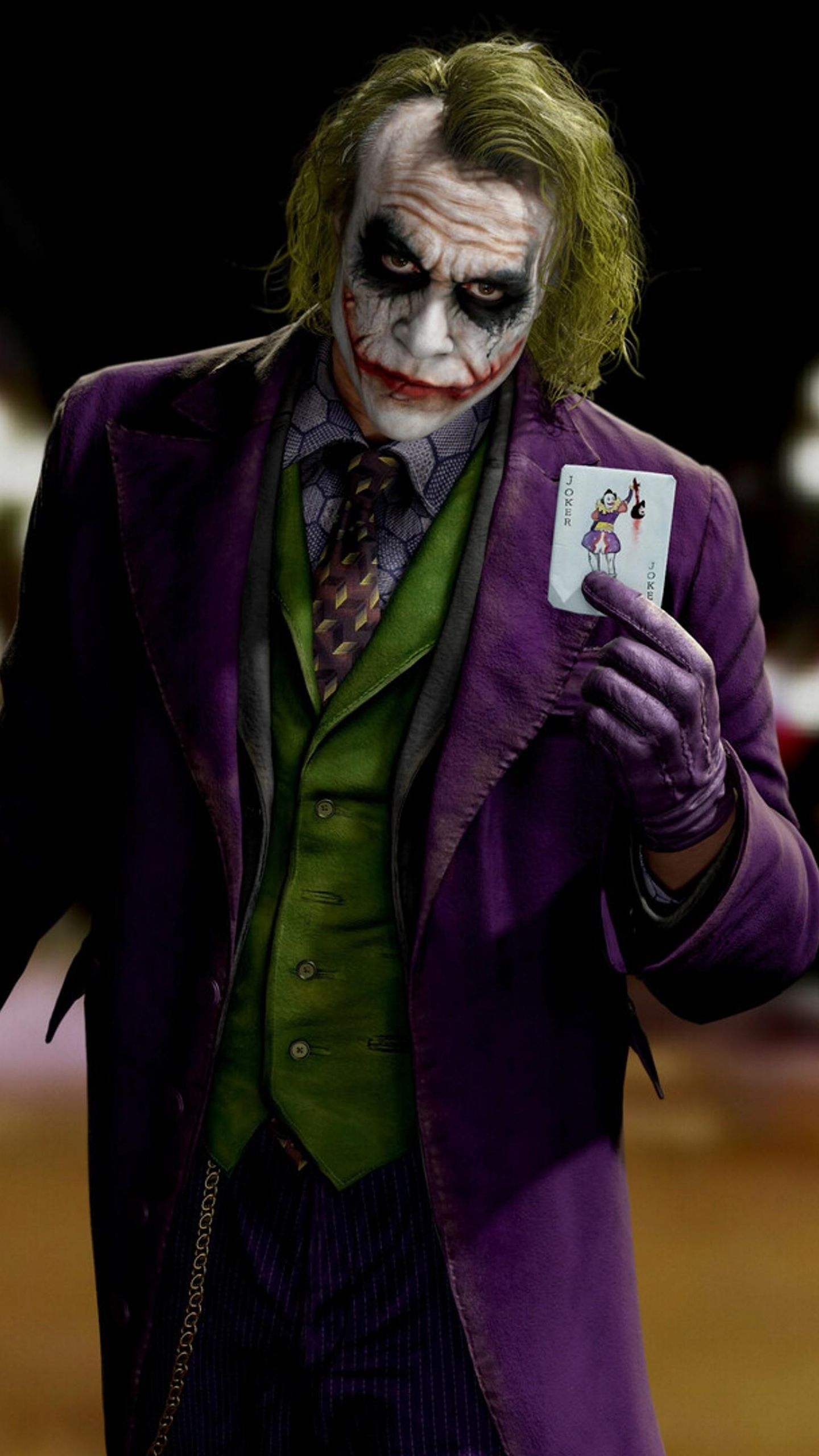 1440x2560 Joker (Heath Ledger) 3D Desktop HD Wallpaper, Phone