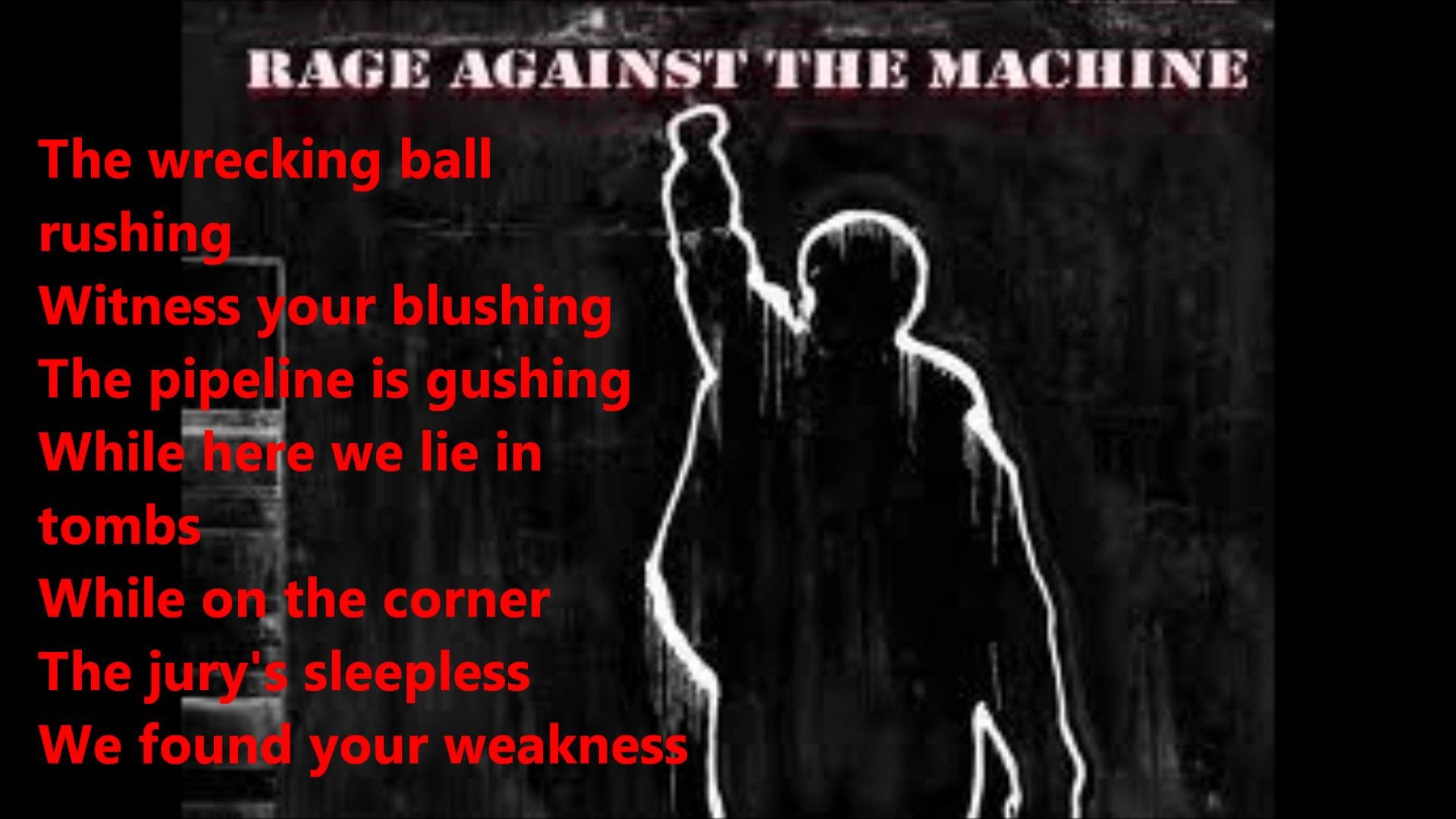 1920x1080 Rage Against the Machine (lyrics), Desktop