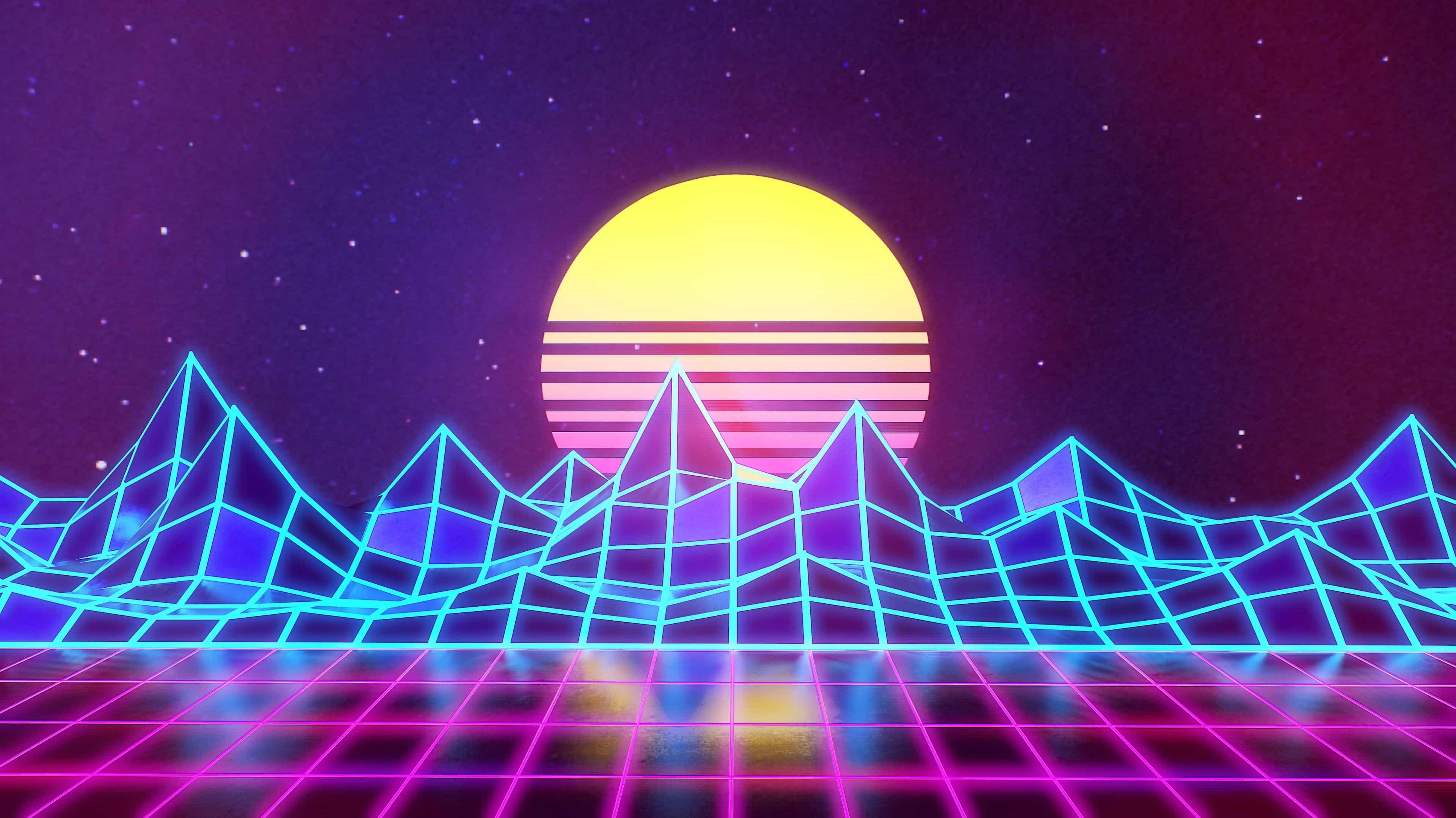 3840x2160 Neon 80S Wallpaper, Desktop