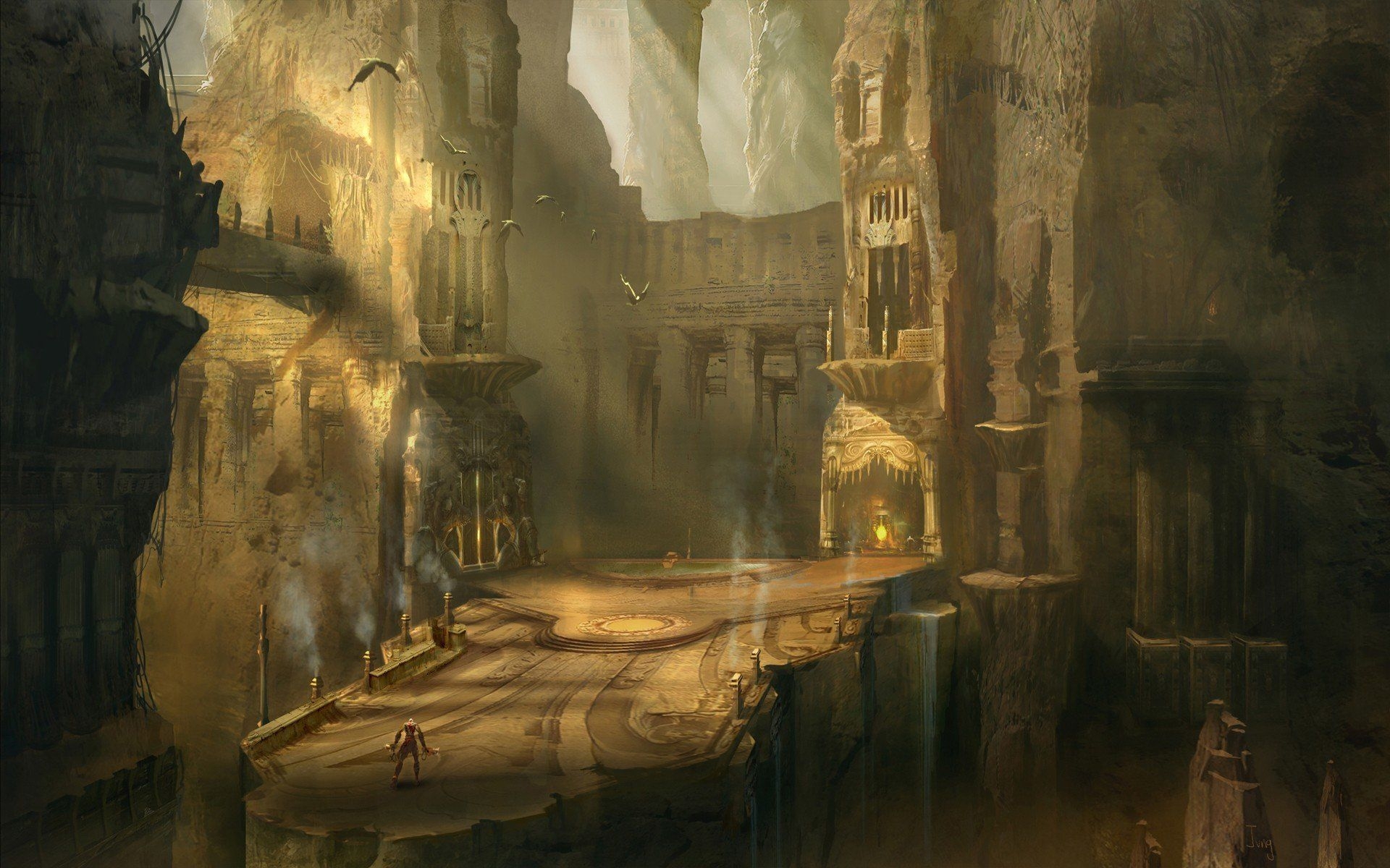 1920x1200 Ancient Greek Mythology Wallpaper. Fantasy landscape, Scenery, Environment concept art, Desktop