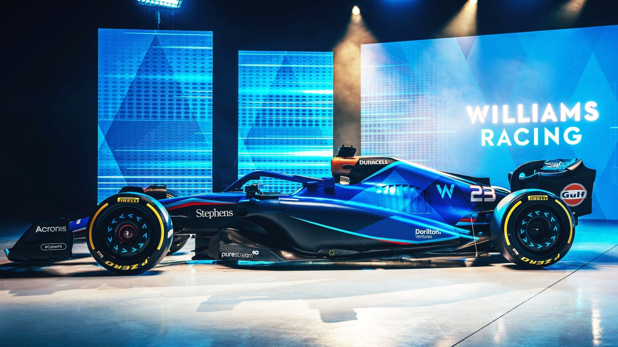 2050x1160 Formula 1 launches: Williams reveal sleek new car livery and Gulf Oil partnership for 2023 season, Desktop