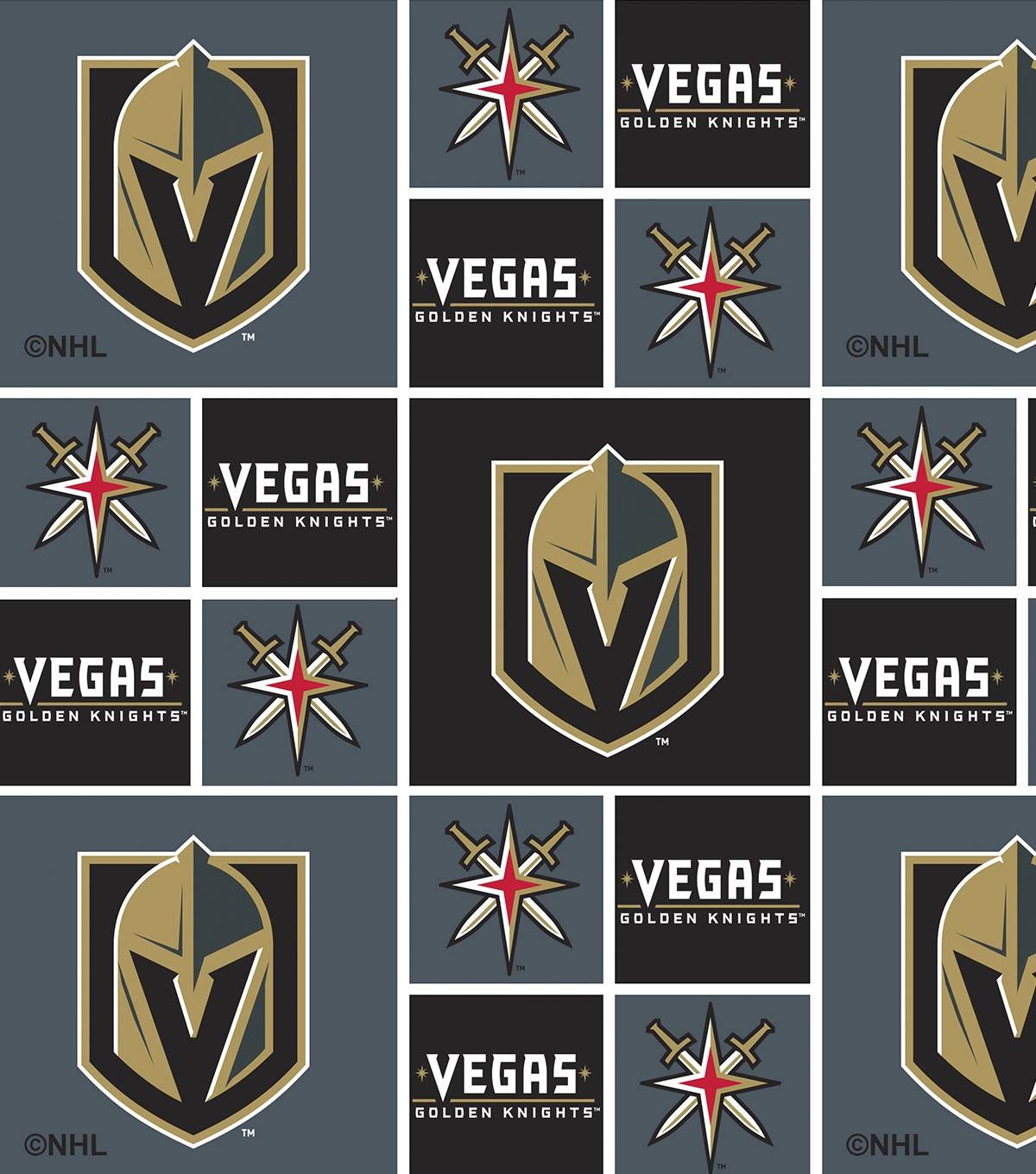 1200x1360 Vegas Golden Knights Cotton Fabric 43''-Block, Phone