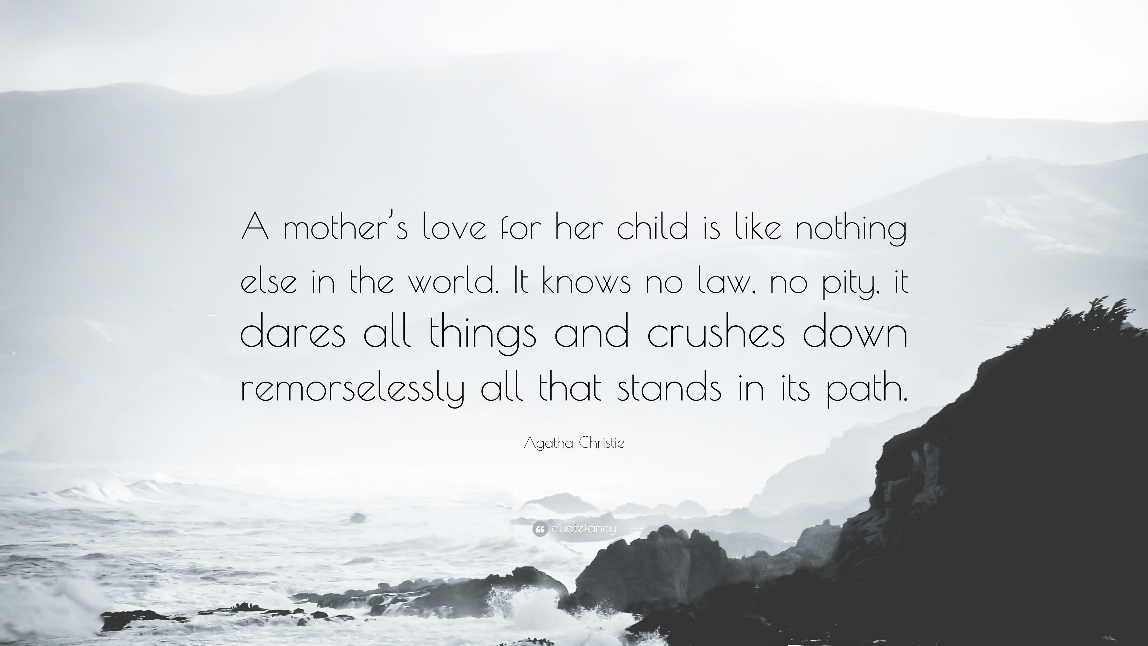 3840x2160 Agatha Christie Quote: “A mother's love for her child is like, Desktop