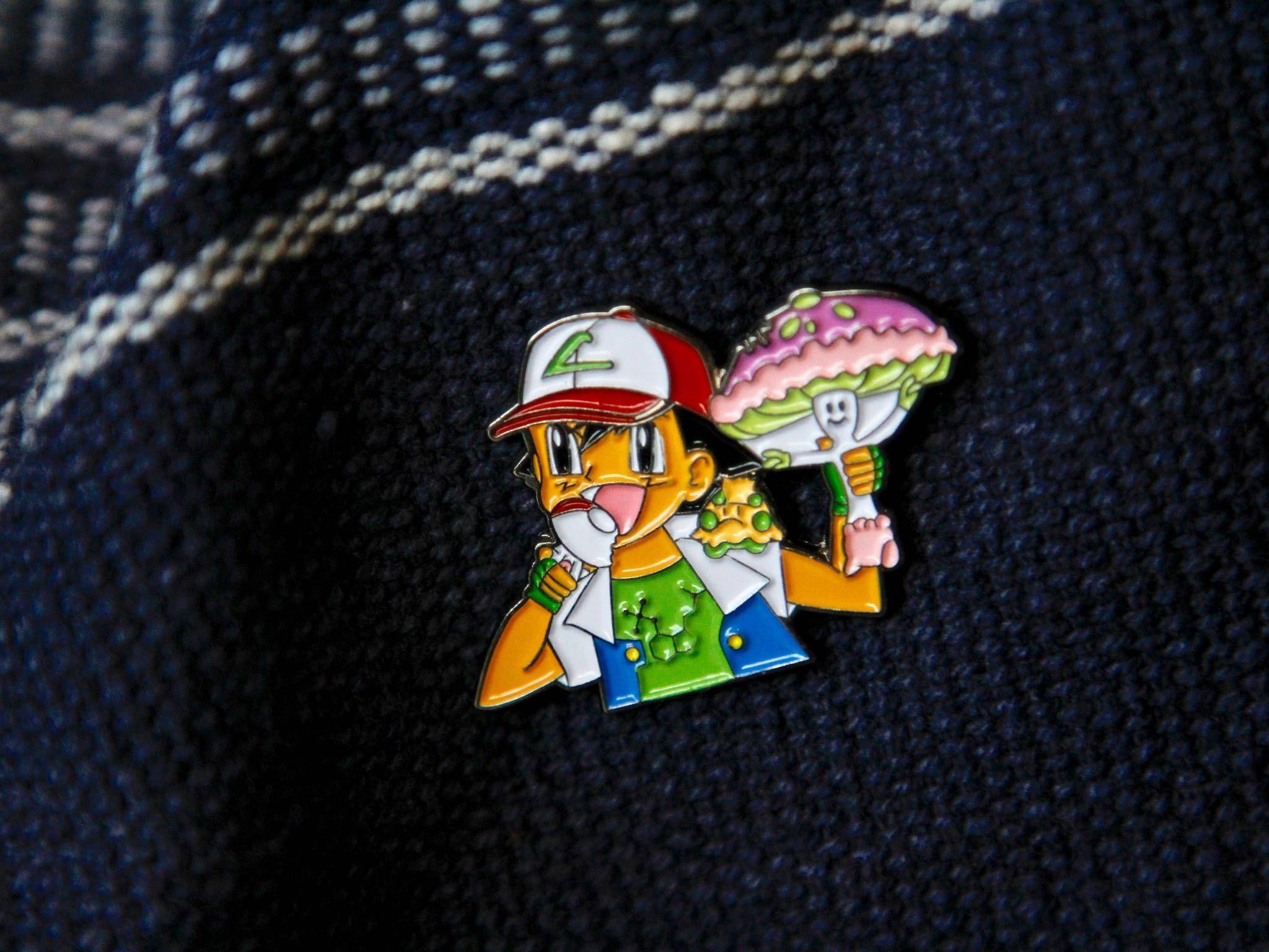 2050x1540 Ash Found Rare Mushroom Shiinotic Pokemon Cartoon Hat Pin, Desktop