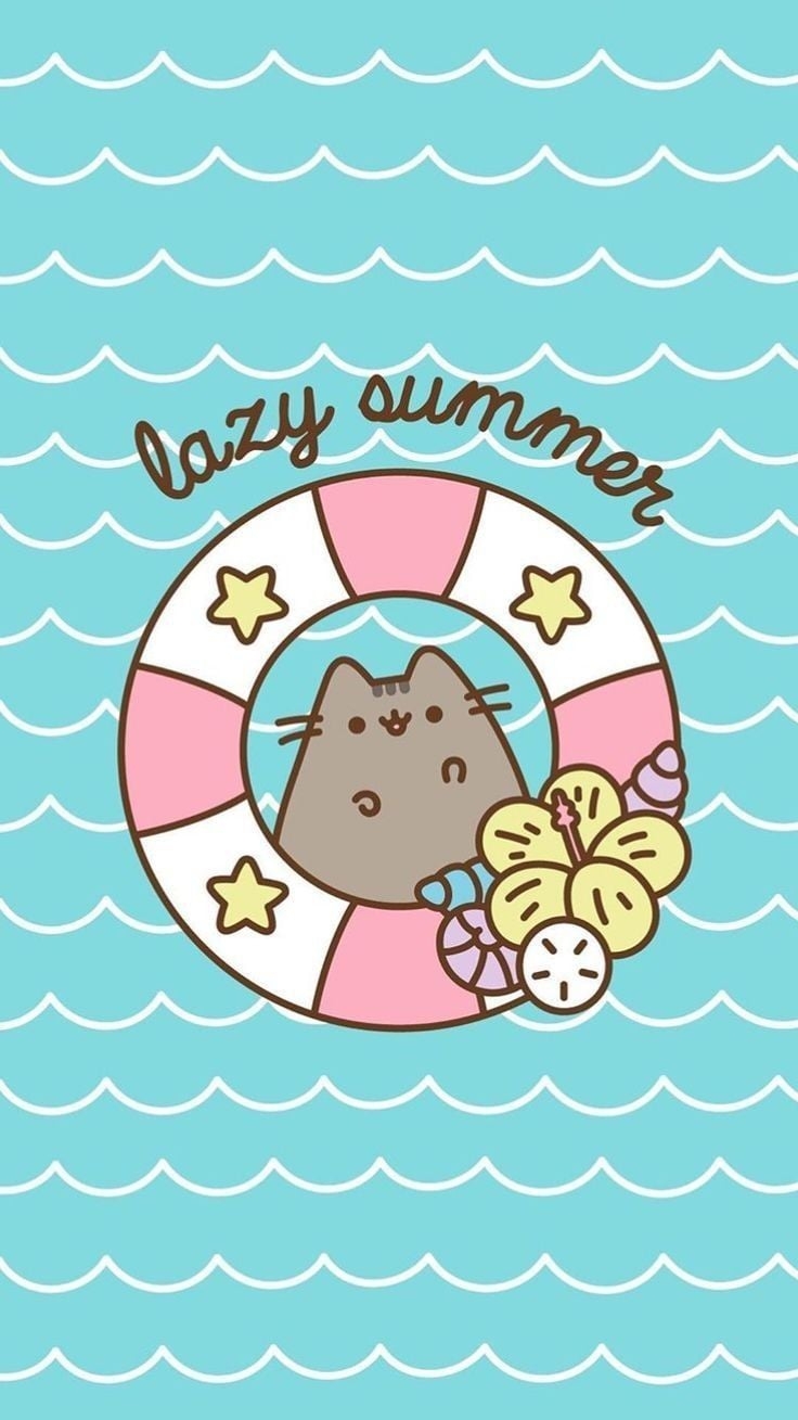 740x1310 Lazy Summer. Pusheen cute, Pusheen cat, Cat wallpaper, Phone