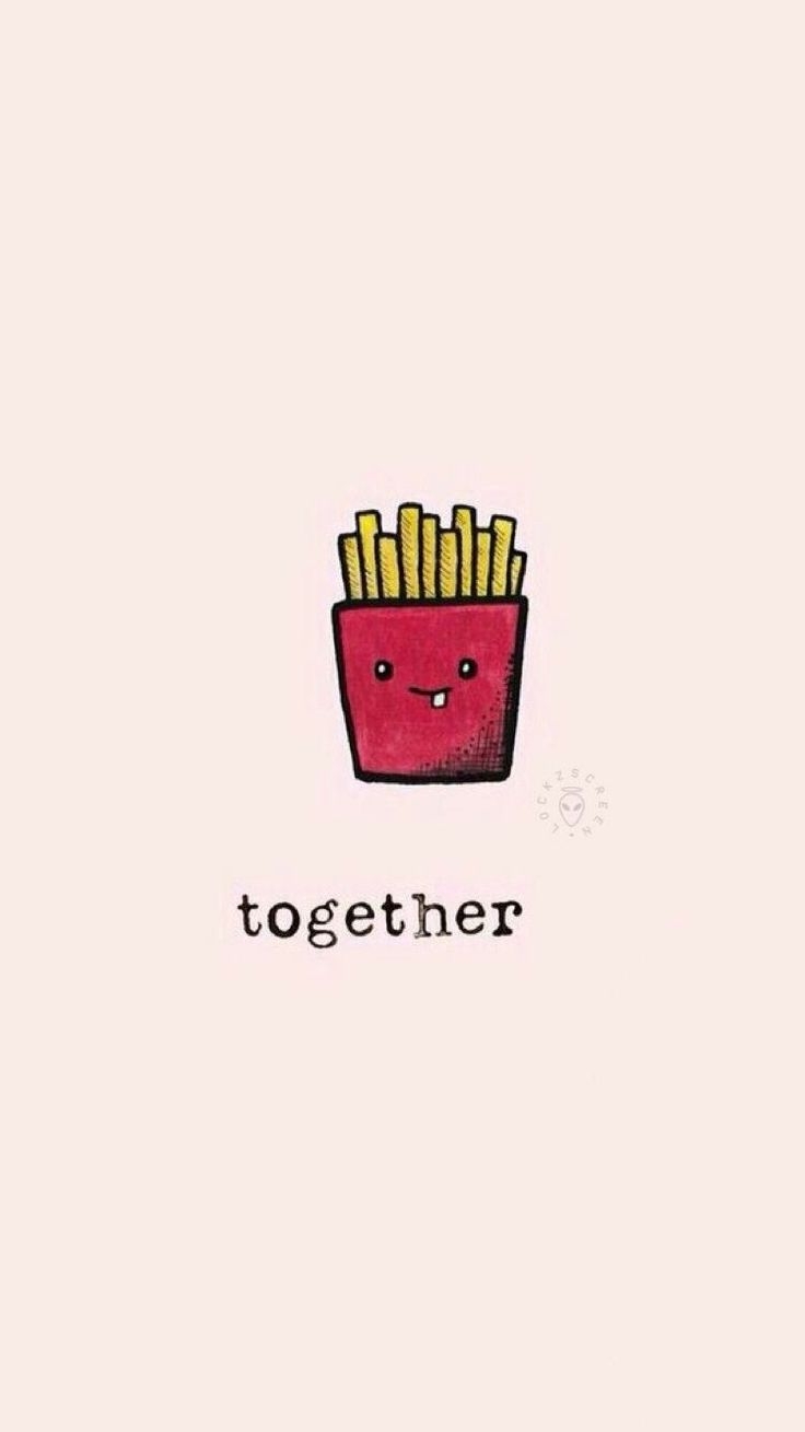 740x1310 Burger and fries. Best friend wallpaper, Friends wallpaper, Best friends cartoon, Phone