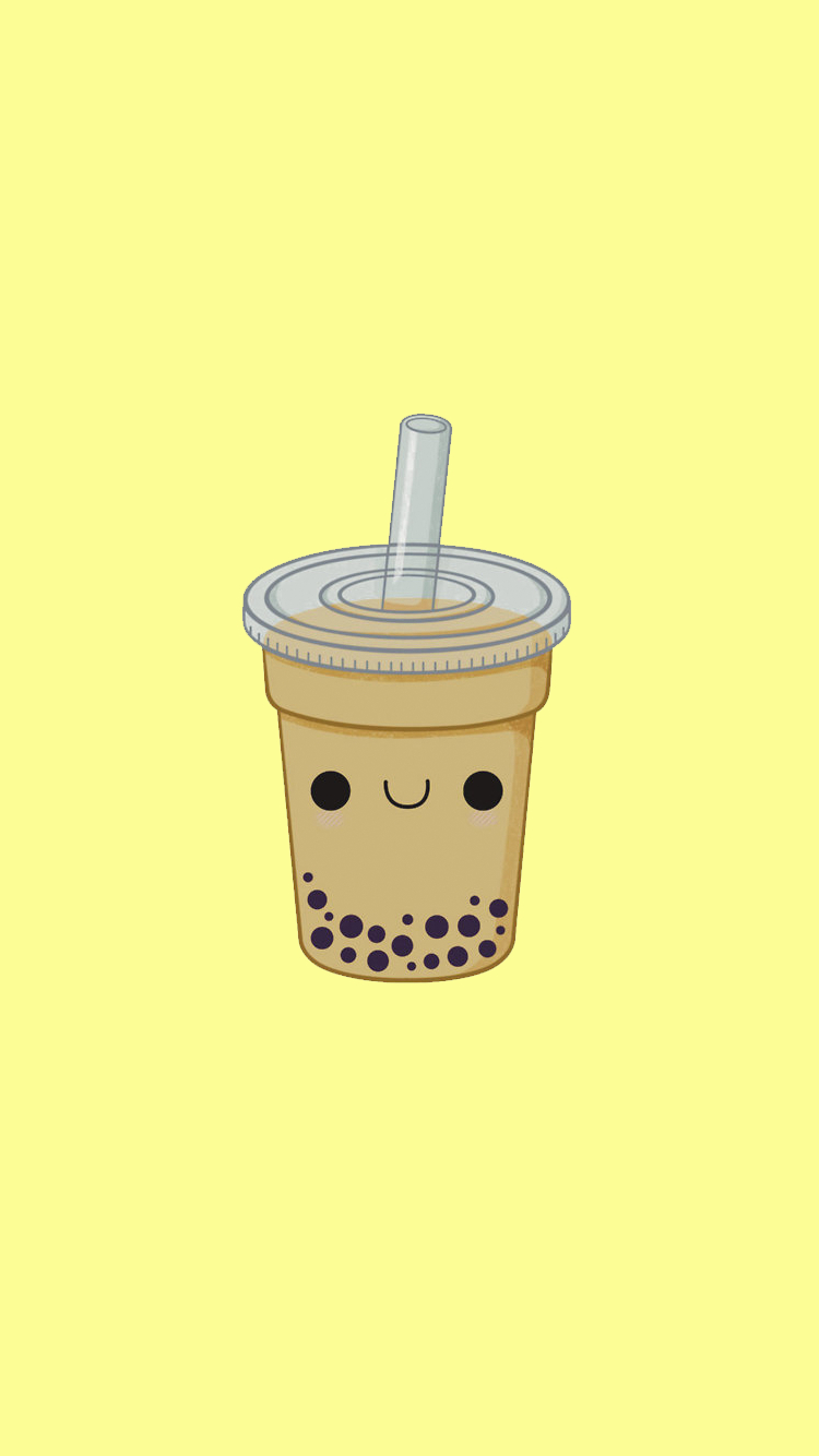 750x1340 Milktea wallpaper. Tea wallpaper, Watercolor wallpaper iphone, Bubble tea, Phone