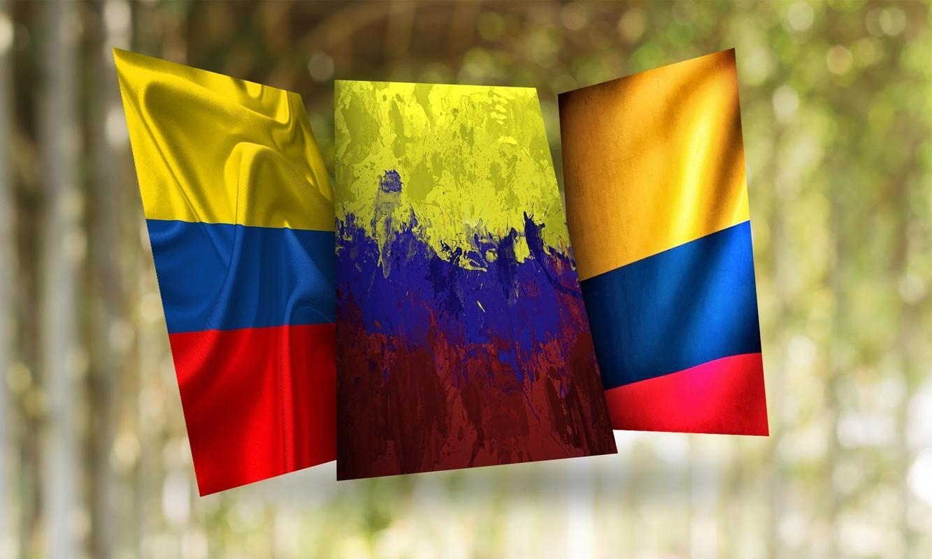 1340x800 Colombia Flag Wallpaper for Android, Desktop