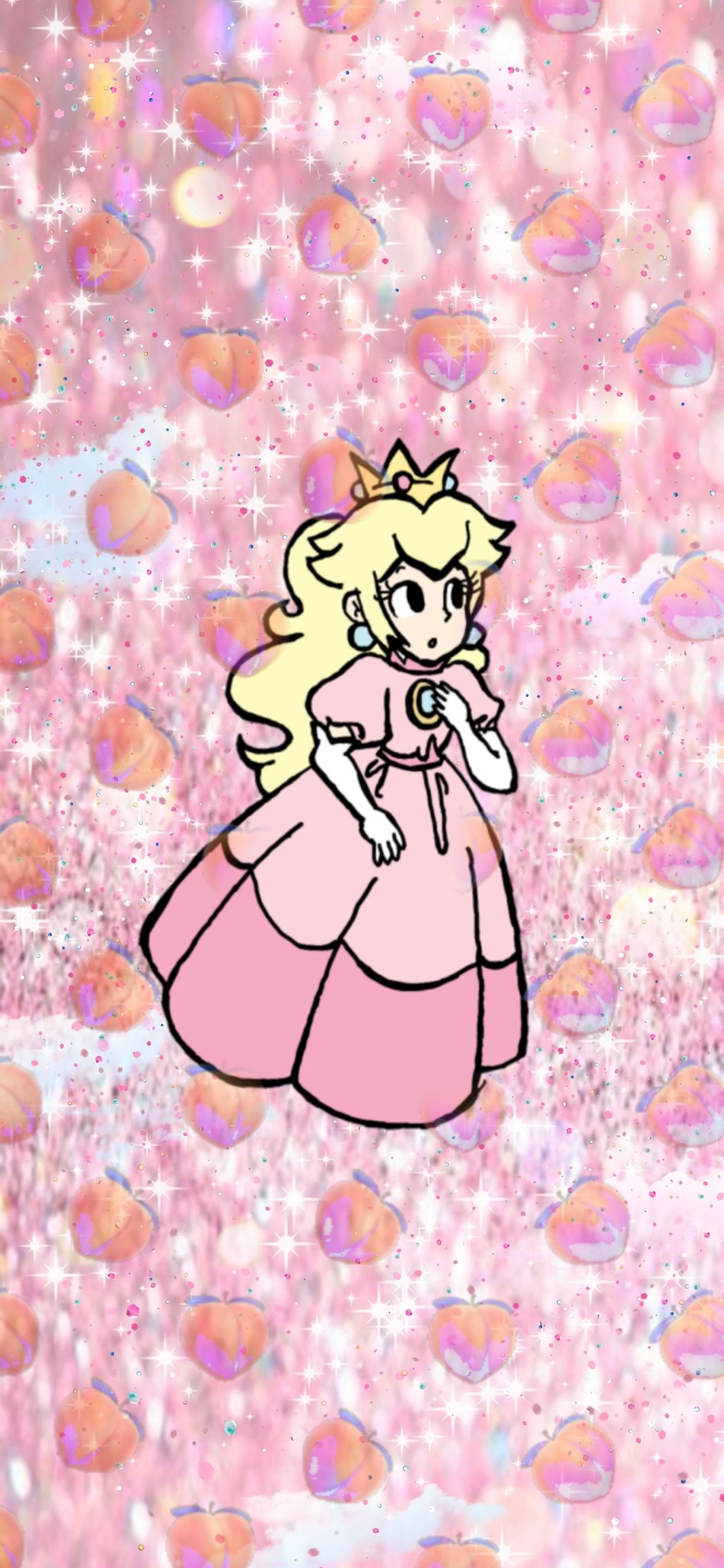 1330x2880 Nintendo Princess Peach pink aesthetic phone wallpaper. Peach wallpaper, Super princess peach, Nintendo princess, Phone