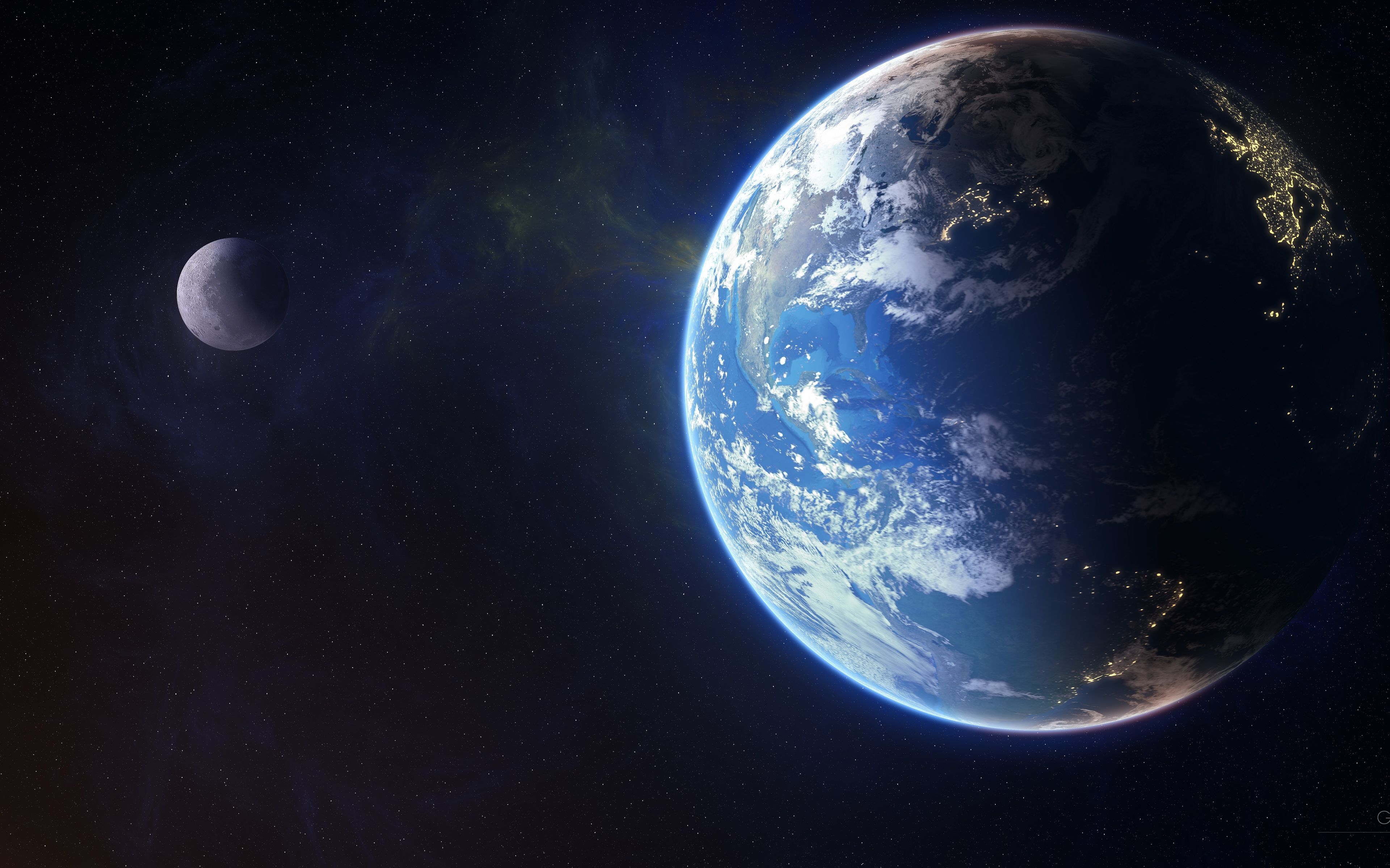 3840x2400 Galaxy Earth Wallpaper Free Galaxy Earth Background, Desktop