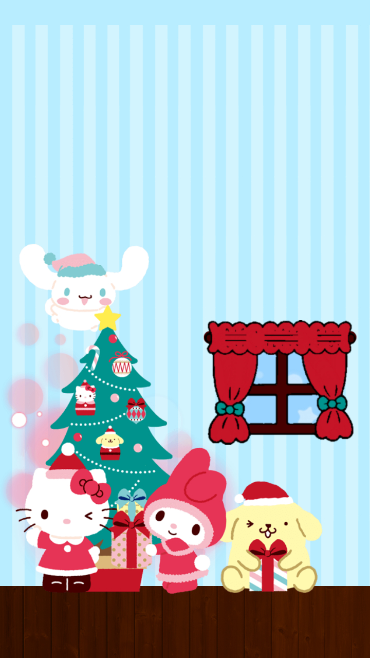 720x1280 ♡ Be Positive ♡. Hello kitty wallpaper, Hello kitty christmas, Christmas wallpaper, Phone