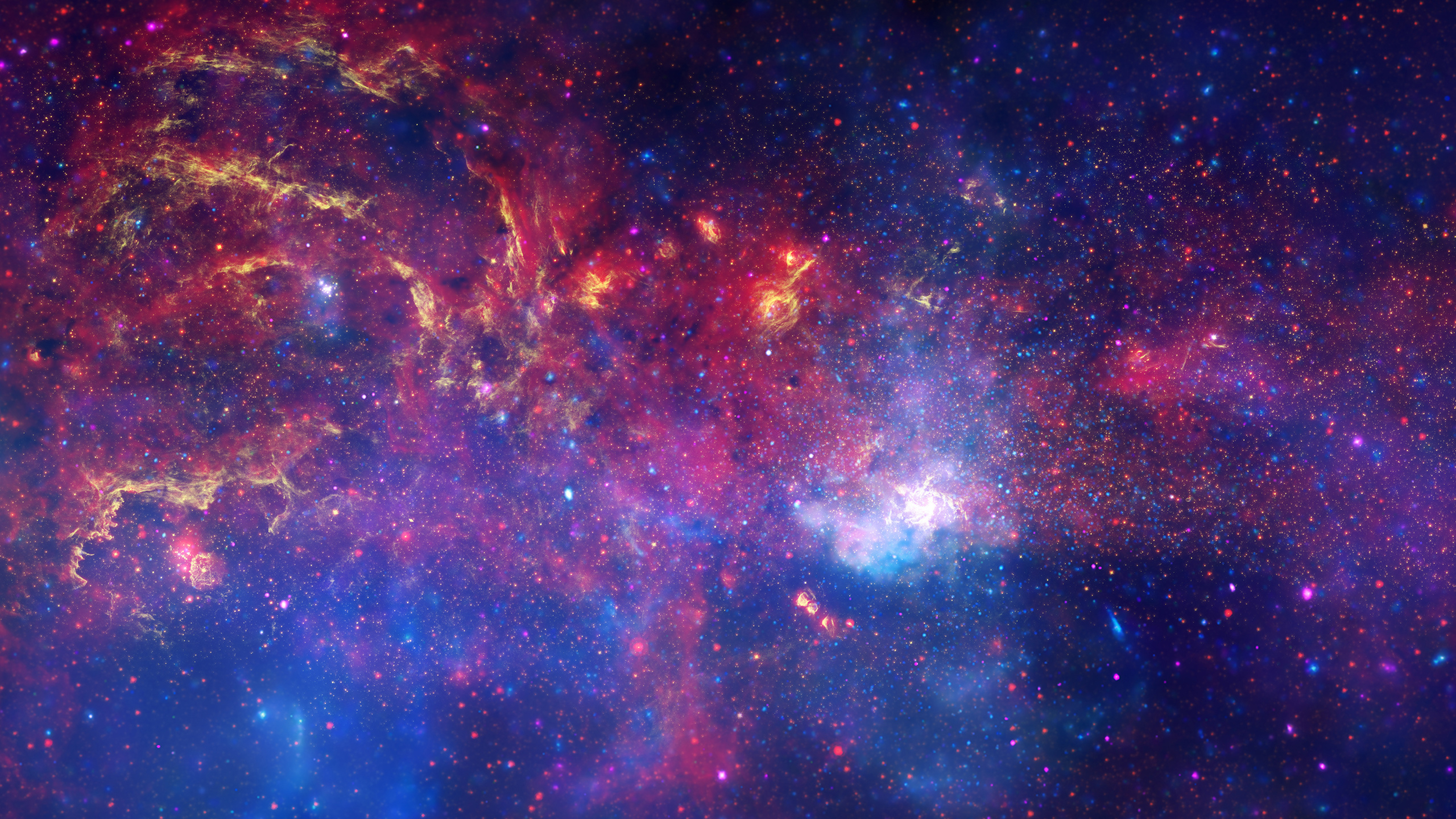 2560x1440 Download Stars, galaxy, Nebula, space, clouds, Interstellar, milky way wallpaper, 2560x Dual Wide, Widescreen 16: Widescreen, Desktop