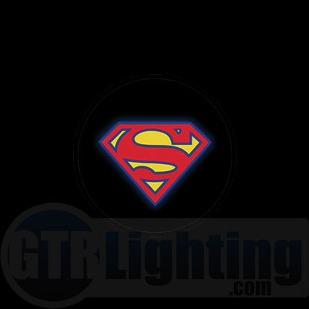 1280x1280 GTR Lighting LED Logo Projectors, Superman Logo, Phone