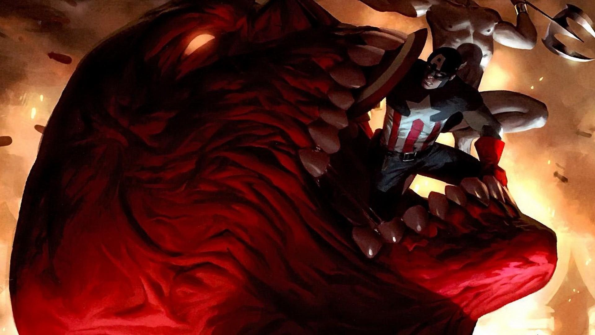 1920x1080 Captain america marvel comics red skull wallpaper, Desktop