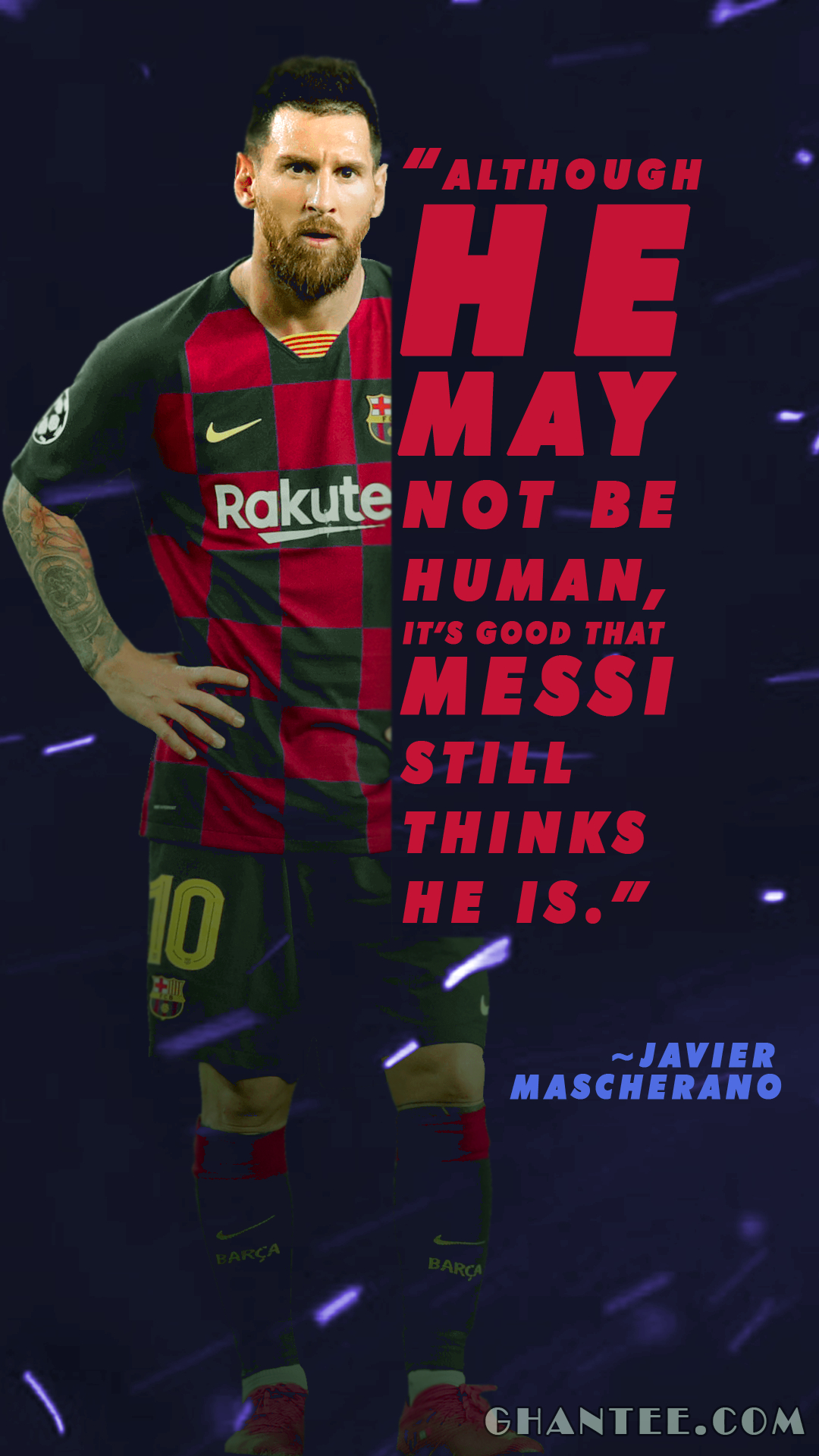 1080x1920 lionel messi quotes full HD wallpaper for phone, Phone