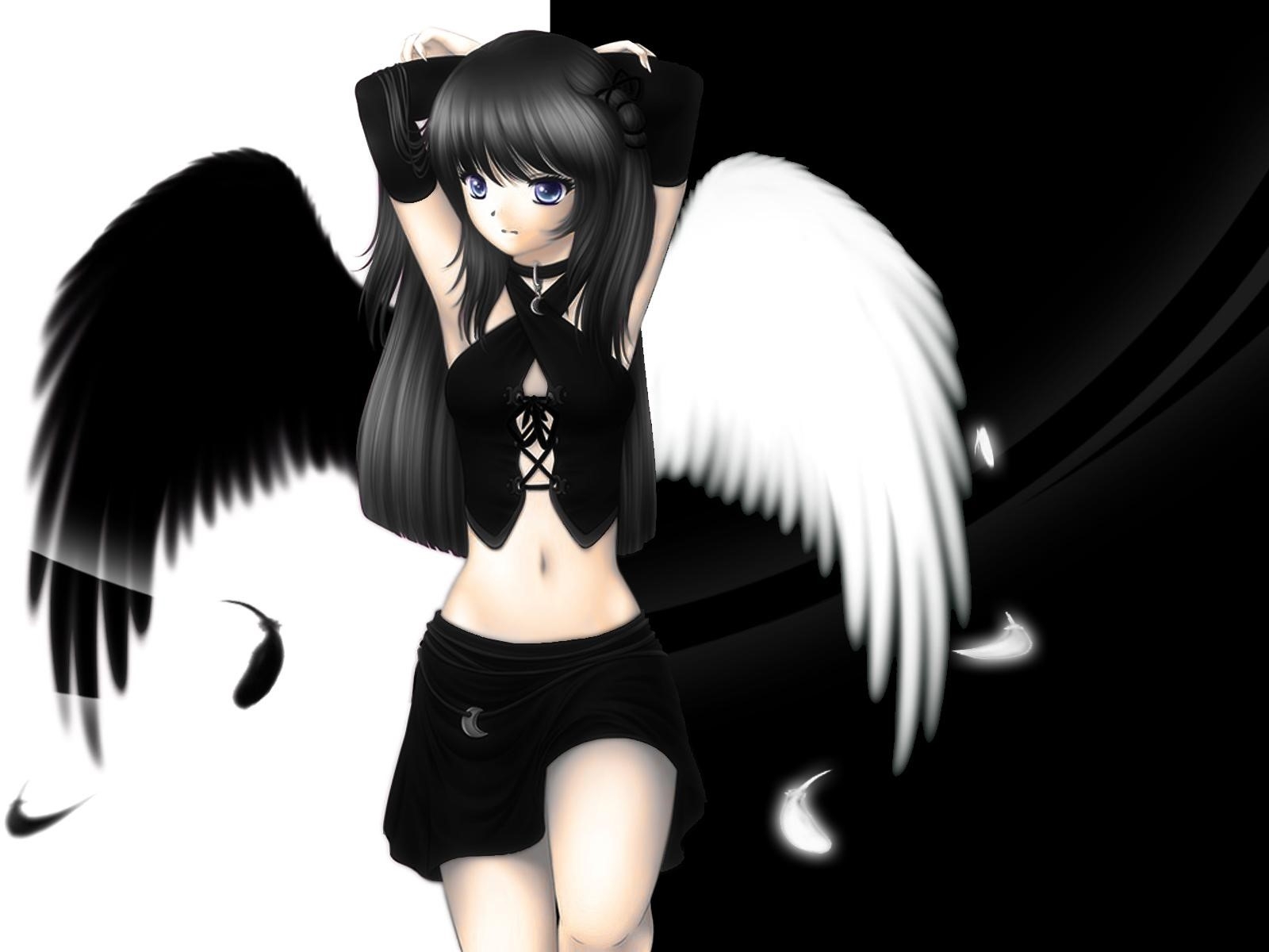 1600x1200  Girl, Black white, Wings, Angel wallpaper JPG HD Wallpaper, Desktop