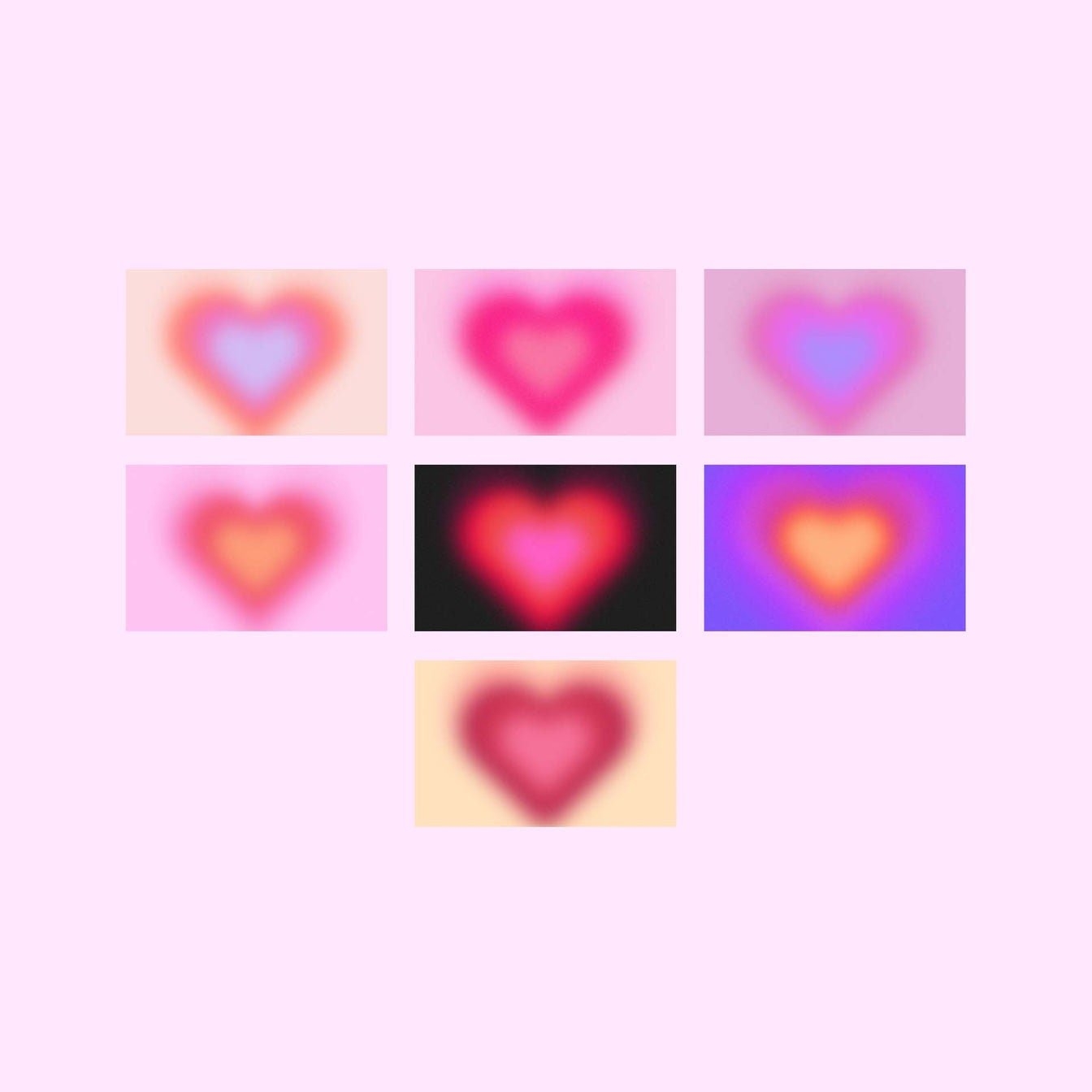 1350x1350 Aura Hearts Gradient Wallpaper and Background for Desktop, Phone