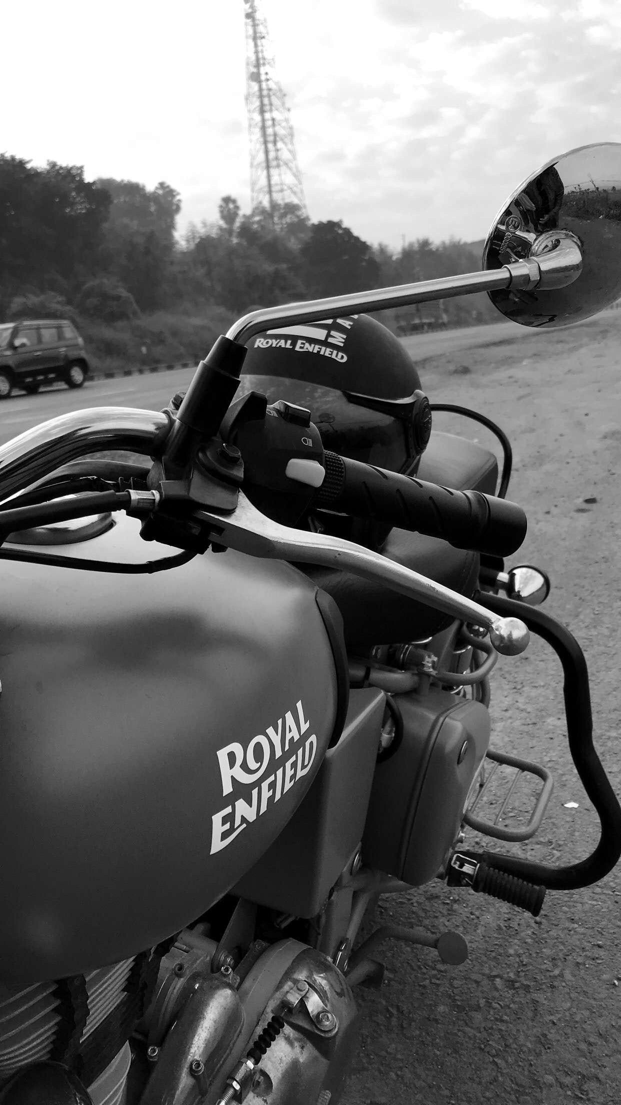 1250x2210 Royal Enfield Indian Motorcycle Grayscale Photo · Free, Phone