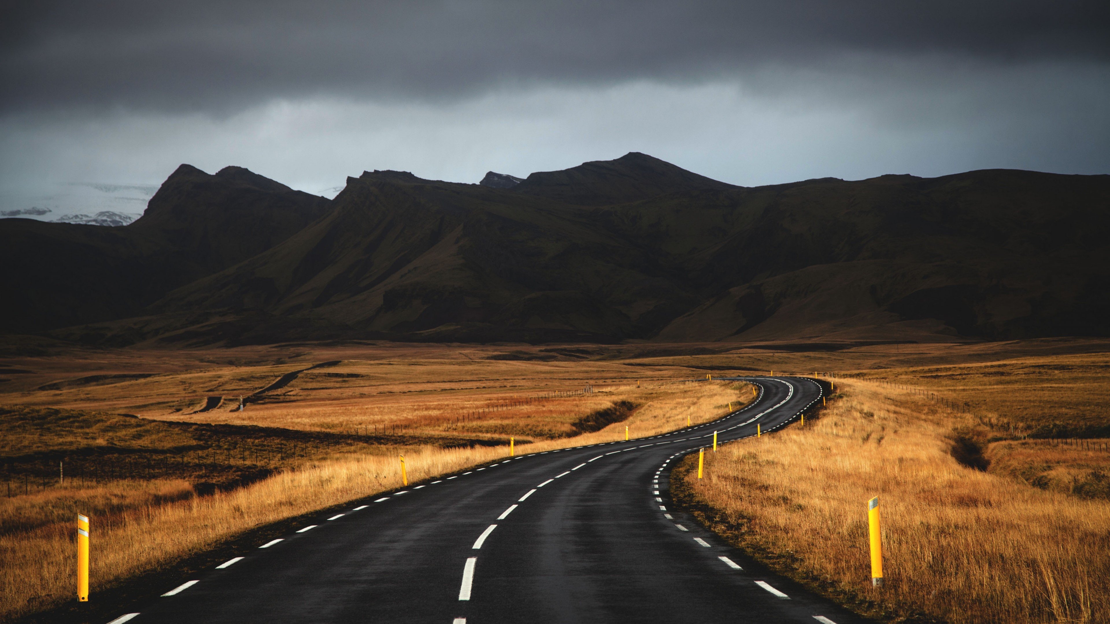 3840x2160 Wallpaper Iceland, 4k, 5k wallpaper, road, mountains, clouds, OS, Desktop