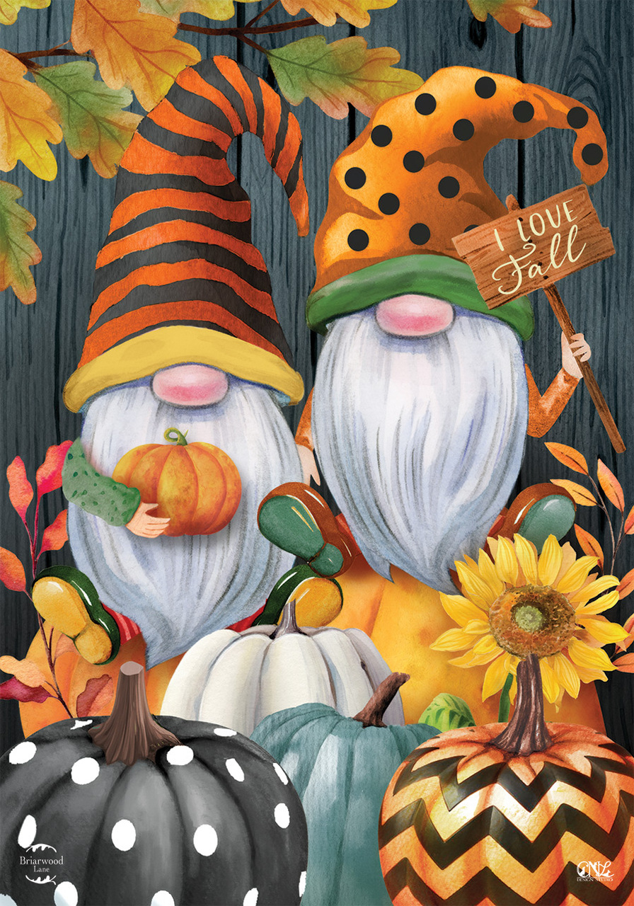 900x1280 Fall Gnomes Humor Garden Flag, Phone